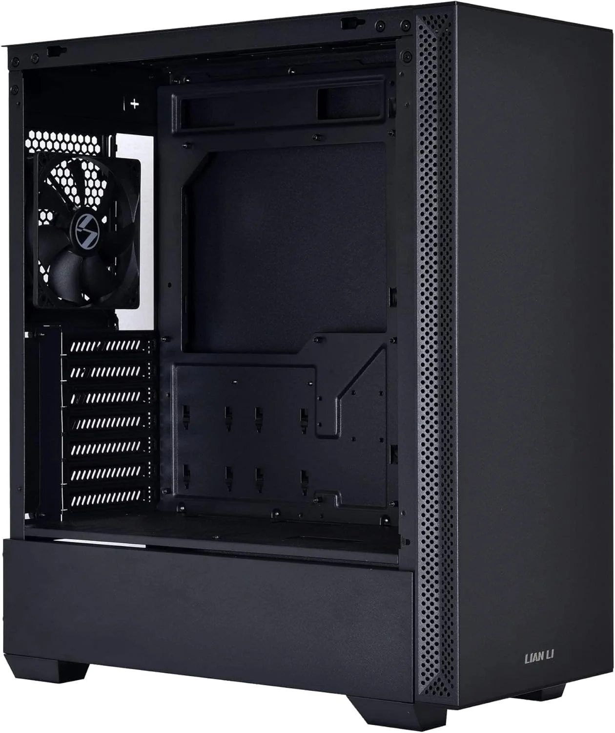 کیس کامپیوتر مید تاور Lian Li ATX با پنل شیشه ای حرارت دیده، فیلتر گرد و غبار مغناطیسی، آماده برای خنک کننده مایع، تهویه جانبی و 2 فن 120 میلی متری از پیش نصب شده (LANCOOL 205, مشکی) کیس کامپیوتر مید تاور Lian Li ATX با پنل شیشه ای حرارت دیده، فیلتر گرد و غبار مغناطیسی، آماده برای خنک کننده مایع، تهویه جانبی و 2 فن 120 میلی متری از پیش نصب شده (LANCOOL 205, مشکی)