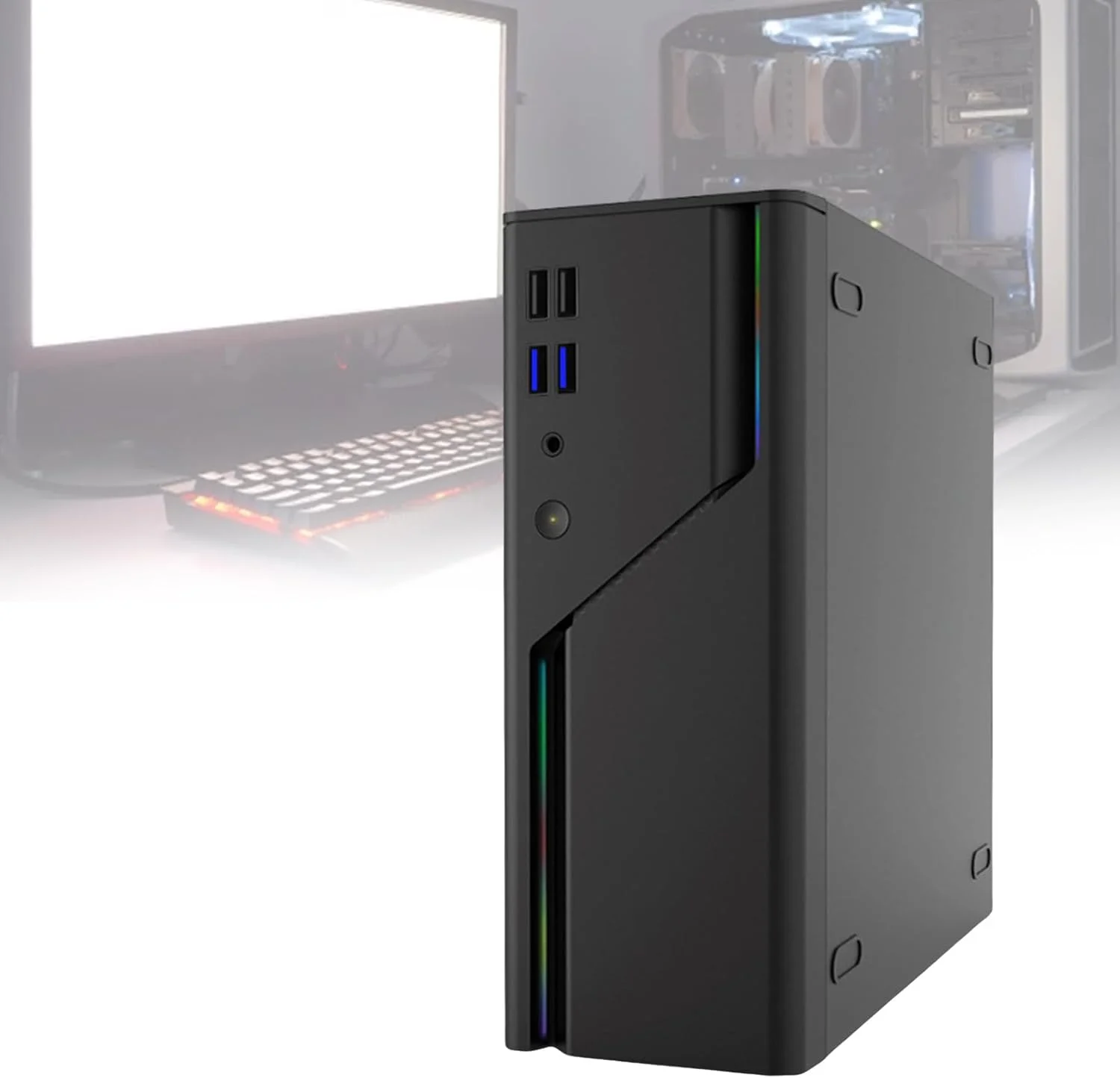 کیس کامپیوتر کوچک تمام فلزی، ساختار مقاوم، فرم فاکتور بهینه برای استفاده در فضاهای کوچک خانه یا محل کار