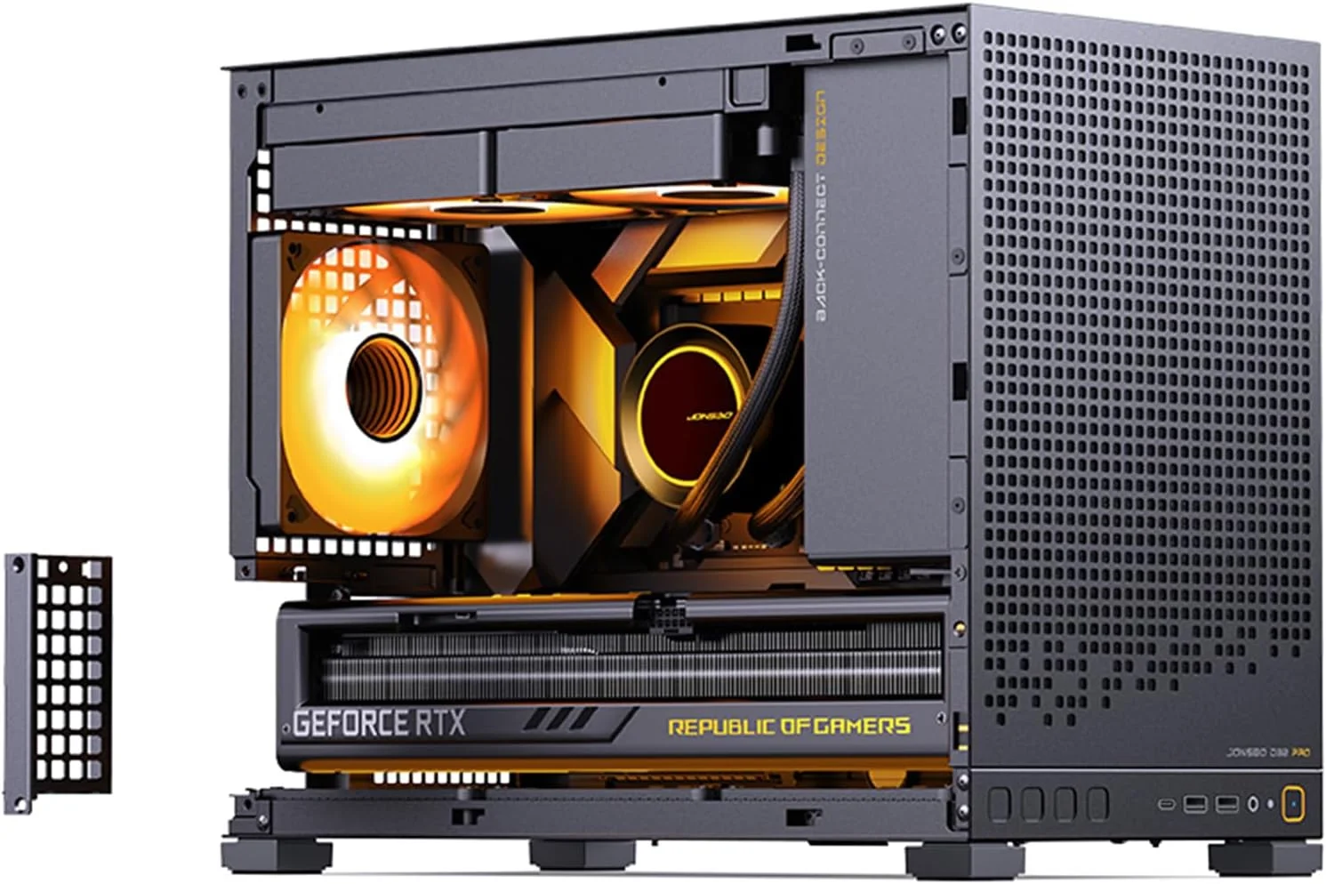 کیس کامپیوتر JONSBO D32 PRO Micro-ATX، کیس رومیزی کوچک با سازگاری بالا، حالت A/B برای مادربرد، پشتیبانی از مادربرد MATX Back-Connect/BTF، کارت گرافیک 365 میلی‌متری/خنک‌کننده مایع 240/خنک‌کننده بادی 163 میلی‌متری، منبع تغذیه ATX/SFX-L/SFX، کیس گیمینگ کامپیوتر USB3.2، مشکی