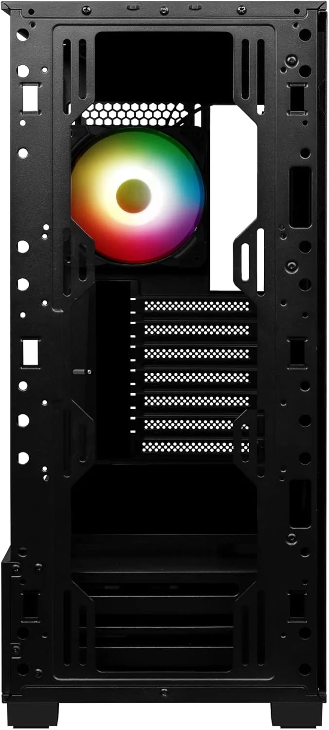 کیس کامپیوتر گیمینگ مید تاور MSI MAG Forge 111R (مشکی، 1 عدد فن ARGB 120 میلی‌متری، USB 3.2 Gen 1 Type-A، پنل شیشه‌ای حرارت دیده، فیلتر گرد و غبار مغناطیسی، ATX, m-ATX, Mini-ITX)