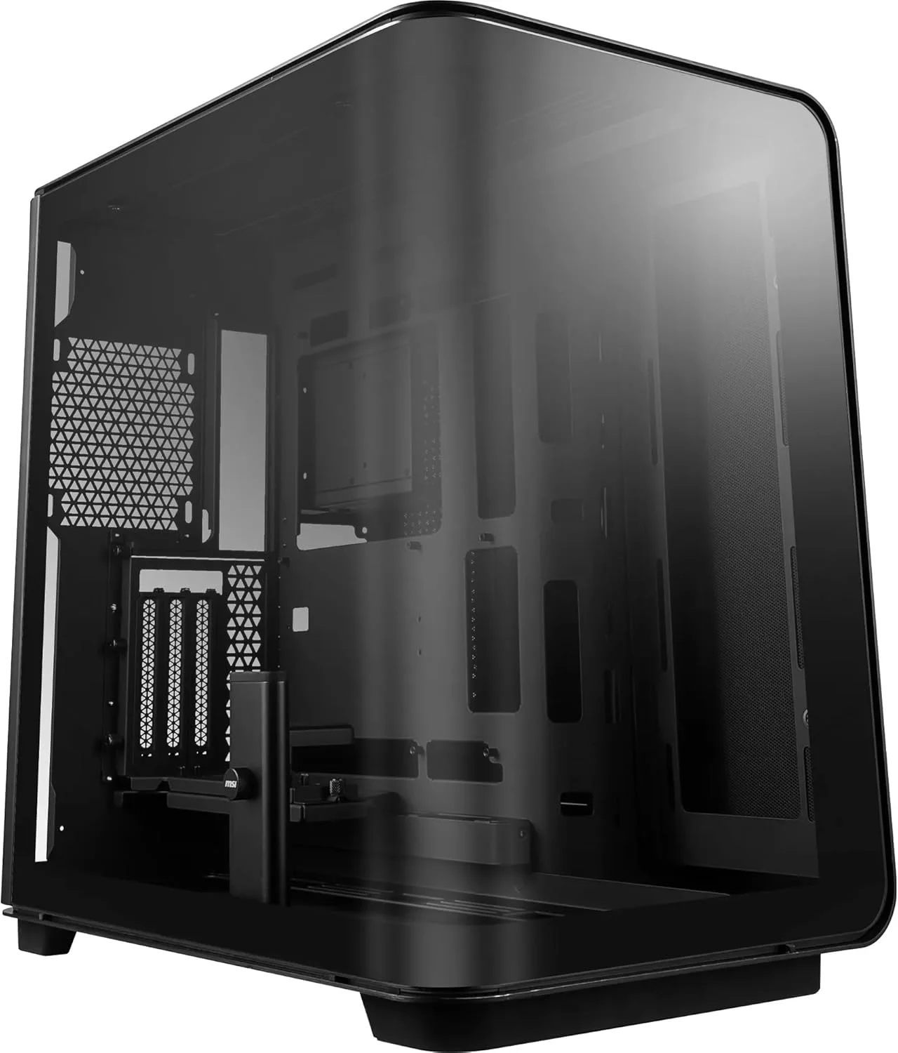 کیس کامپیوتر مید تاور MSI MEG MAESTRO 700L PZ، E-ATX، براکت کارت گرافیک عمودی و کابل رایزر PCIe 4.0، پایه کارت گرافیک، محفظه دوگانه، پنل شیشه ای حرارت دیده منحنی 270 درجه یک تکه - مشکی کیس کامپیوتر مید تاور MSI MEG MAESTRO 700L PZ، E-ATX، براکت کارت گرافیک عمودی و کابل رایزر PCIe 4.0، پایه کارت گرافیک، محفظه دوگانه، پنل شیشه ای حرارت دیده منحنی 270 درجه یک تکه - مشکی