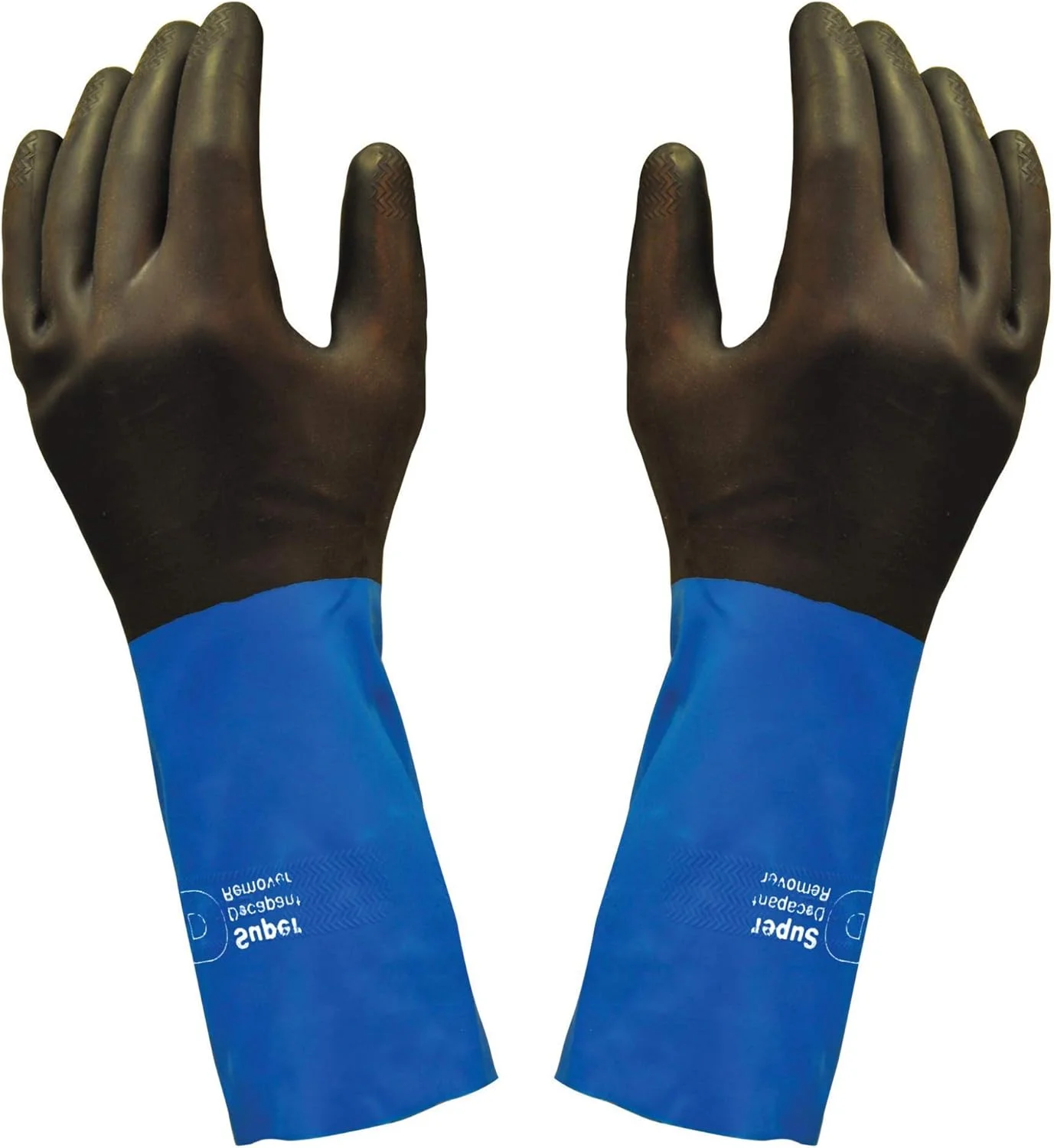 دستکش های مقاوم در برابر مواد شیمیایی و نئوپرن، مناسب برای کارهای صنعتی، رنگ آمیزی و لایه برداری، بادوام، قابل استفاده مجدد با قابلیت ضد لغزش - یک جفت (سایز متوسط)