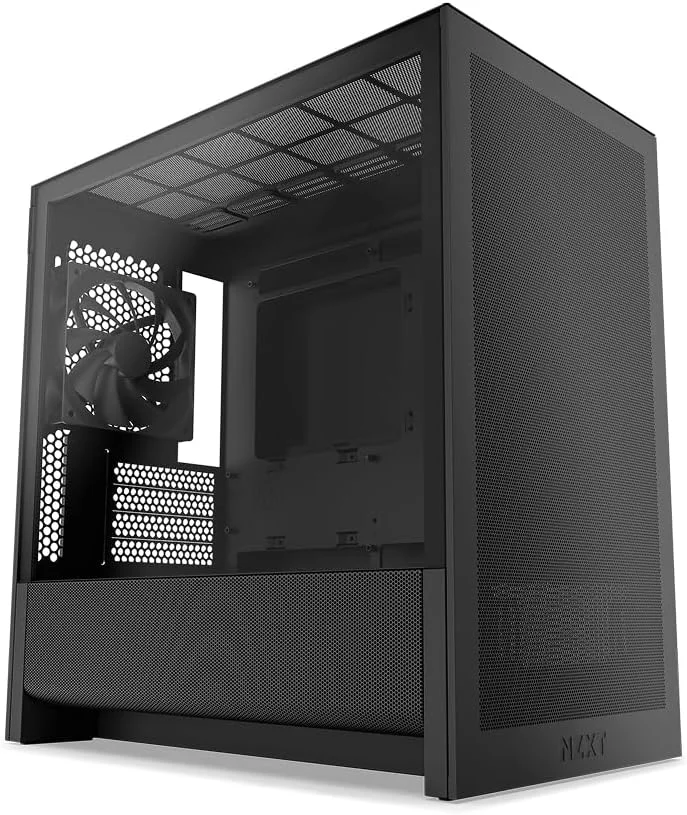 کیس کامپیوتر NZXT H3 Flow – Micro-ATX – جریان هوای بهینه – شامل 1 عدد فن 120 میلی‌متری پشتی – پشتیبانی از کارت گرافیک‌های اندازه کامل – قابلیت نصب رادیاتور 280 میلی‌متری در جلو، 240 میلی‌متری در بالا – اتصال پشتی مادربرد – مشکی