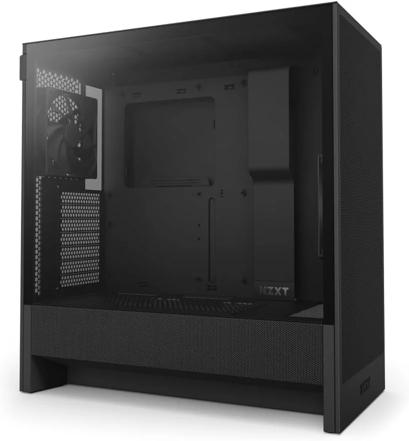 کیس کامپیوتر گیمینگ NZXT H5 Flow 2024 - مید تاور ATX جمع و جور - جریان هوای بالا - دارای 2 فن 120 میلی متری - پشتیبانی از رادیاتور 360 میلی متری در جلو و 240 میلی متری در بالا - سیستم مدیریت کابل - شیشه حرارت دیده - مشکی
