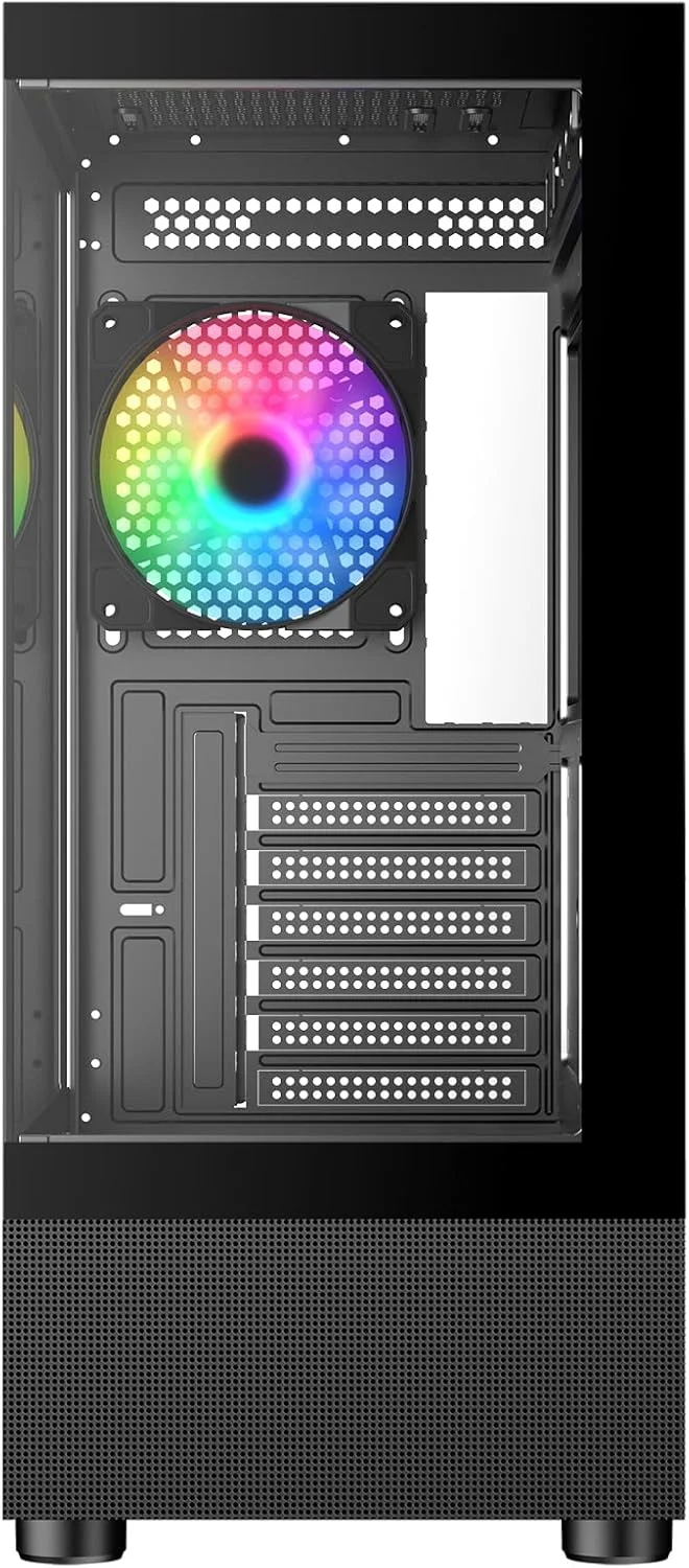 کیس گیمینگ Itek Showbui 33B، ATX، فن ARGB 12 سانتی‌متری، پنل شیشه‌ای حرارت‌دیده در جلو و کنار