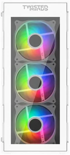 کیس کامپیوتر مید تاور Twisted Minds ATX، بدنه SPCC 0.45mm، پنل شیشه ای جانبی، پورت های USB 3.0 و 1.0، پشتیبانی از 3 فن 120mm در جلو، سازگاری با رادیاتور 240mm/360mm، قابلیت نصب 2 هارد دیسک 3.5 اینچی و 2 اس اس دی 2.5 اینچی، طول کارت گرافیک 340mm