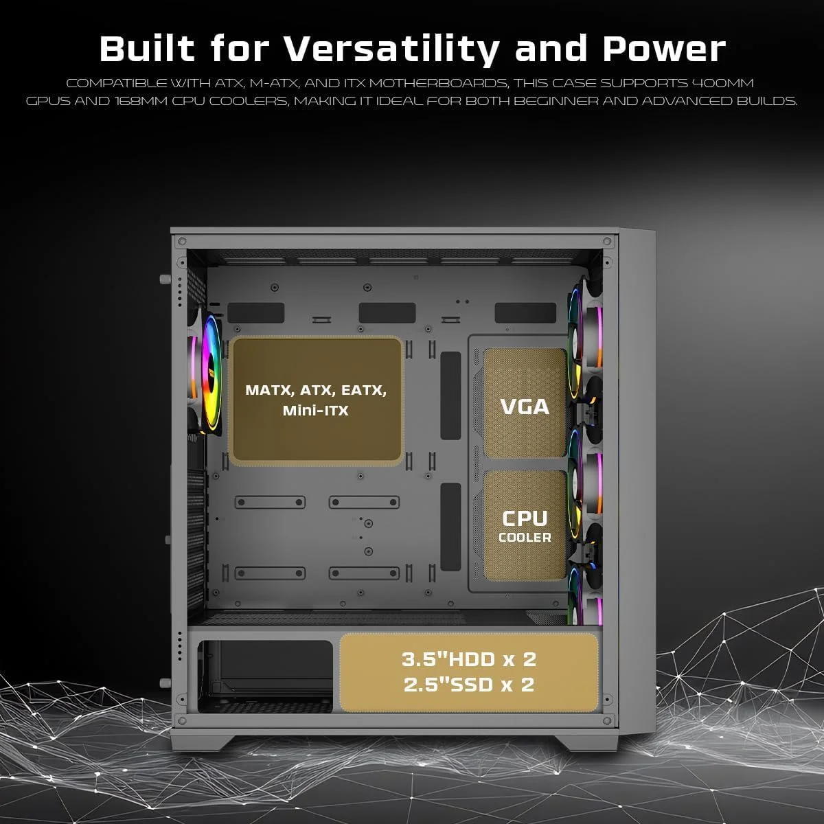 کیس مید تاور گیمینگ Twisted Minds Storm Rider-04 مناسب برای کامپیوتر، پشتیبانی از EATX/ATX/MATX/Mini-ITX، دارای 3 فن از پیش نصب شده، ظرفیت 10 فن، پنل کناری شیشه حرارت دیده، فیلترهای گرد و غبار مغناطیسی - مشکی کیس مید تاور گیمینگ Twisted Minds Storm Rider-04 مناسب برای کامپیوتر، پشتیبانی از EATX/ATX/MATX/Mini-ITX، دارای 3 فن از پیش نصب شده، ظرفیت 10 فن، پنل کناری شیشه حرارت دیده، فیلترهای گرد و غبار مغناطیسی - مشکی