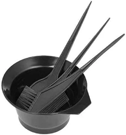 کاسه رنگ مو به همراه برس/ شانه مو، برس رنگ و کاسه مخلوط (مشکی) (کاسه رنگ مو و 3 برس) کاسه رنگ مو به همراه برس/ شانه مو، برس رنگ و کاسه مخلوط (مشکی) (کاسه رنگ مو و 3 برس)