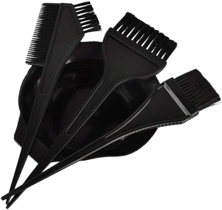 ست ۴ تکه رنگ مو شامل کاسه رنگ، برس و شانه ست ۴ تکه رنگ مو شامل کاسه رنگ، برس و شانه