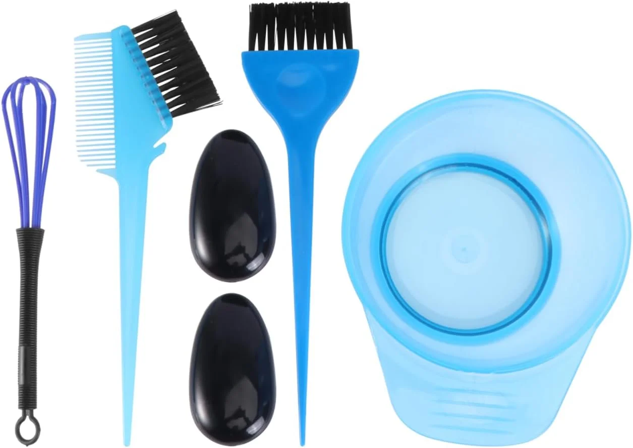 ست کامل ابزار رنگ مو 5 تکه برای استفاده در منزل و سالن شامل برس رنگ، کاسه مخلوط و اپلیکاتور، ابزار رنگ آمیزی قابل حمل ست کامل ابزار رنگ مو 5 تکه برای استفاده در منزل و سالن شامل برس رنگ، کاسه مخلوط و اپلیکاتور، ابزار رنگ آمیزی قابل حمل