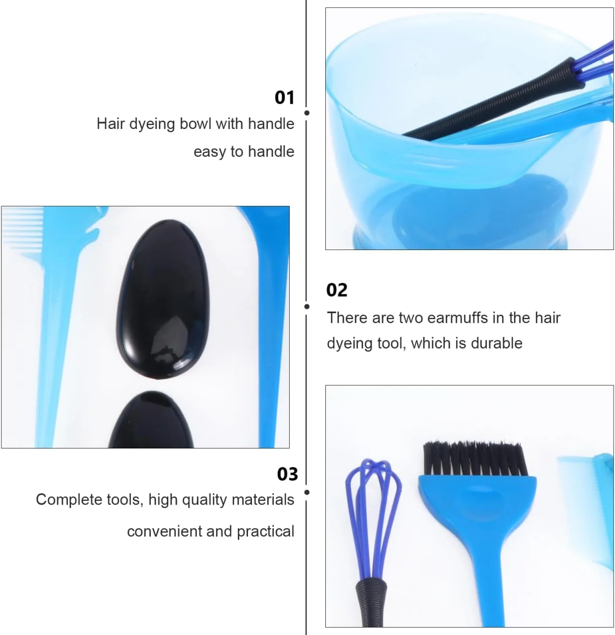 ست کامل ابزار رنگ مو 5 تکه برای استفاده در منزل و سالن شامل برس رنگ، کاسه مخلوط و اپلیکاتور، ابزار رنگ آمیزی قابل حمل ست کامل ابزار رنگ مو 5 تکه برای استفاده در منزل و سالن شامل برس رنگ، کاسه مخلوط و اپلیکاتور، ابزار رنگ آمیزی قابل حمل