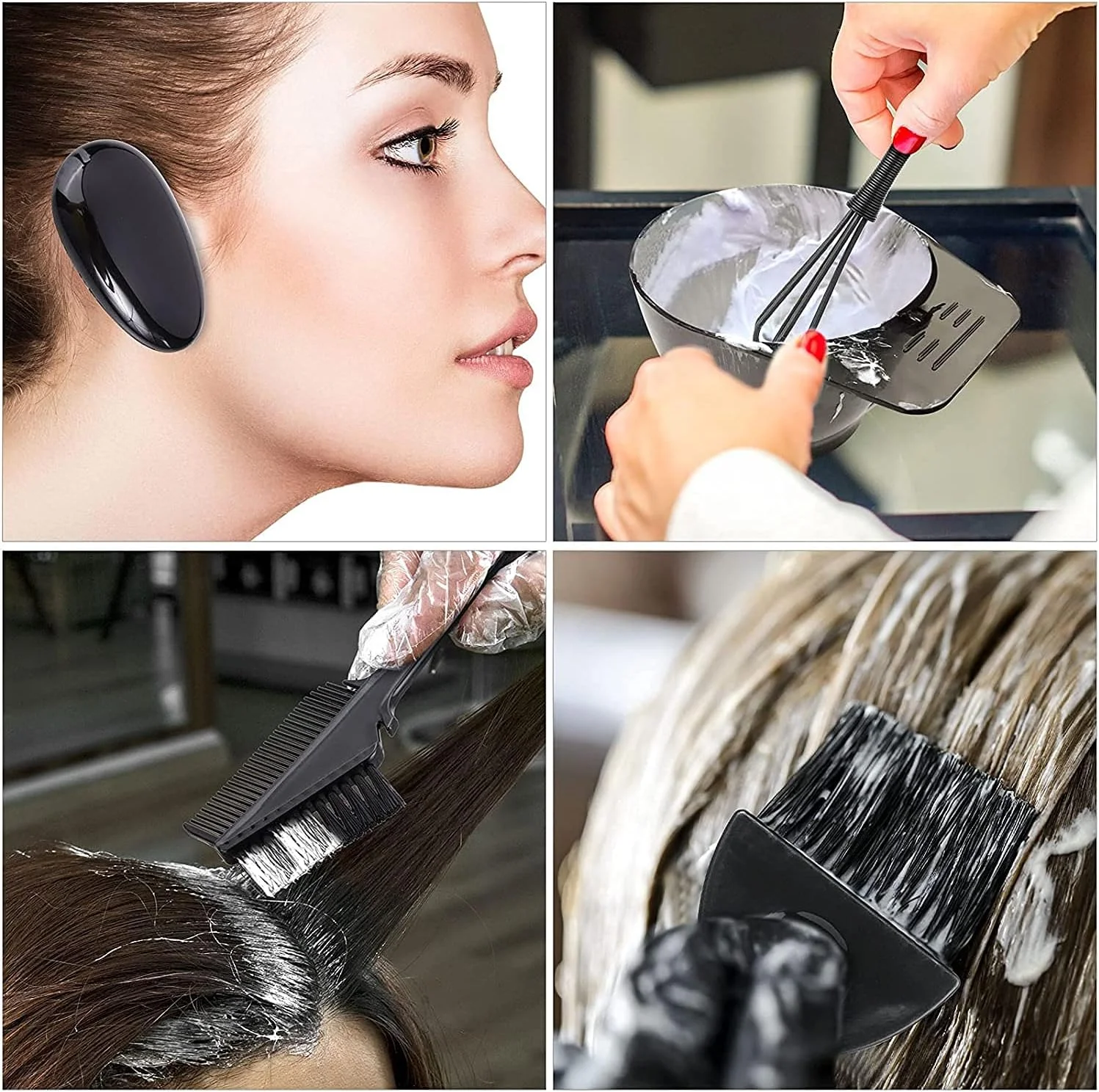 ست رنگ مو مشکی 5 تکه ORiTi با برس های آرایشگری و کاسه - مجموعه ابزار رنگ آمیزی مو DIY سالن (Side 3) ست رنگ مو مشکی 5 تکه ORiTi با برس های آرایشگری و کاسه - مجموعه ابزار رنگ آمیزی مو DIY سالن (Side 3)