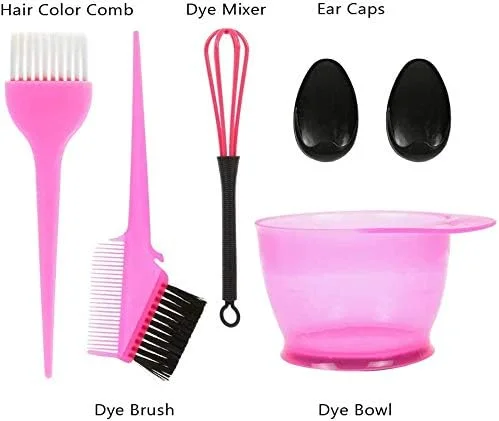 مجموعه رنگ مو 5 تکه POFET، برس و کاسه رنگ مو - شامل کاسه رنگ مو، برس رنگ، پوشش گوش و مخلوط کن رنگ، اپلیکاتور رنگ آمیزی مو (صورتی) مجموعه رنگ مو 5 تکه POFET، برس و کاسه رنگ مو - شامل کاسه رنگ مو، برس رنگ، پوشش گوش و مخلوط کن رنگ، اپلیکاتور رنگ آمیزی مو (صورتی)