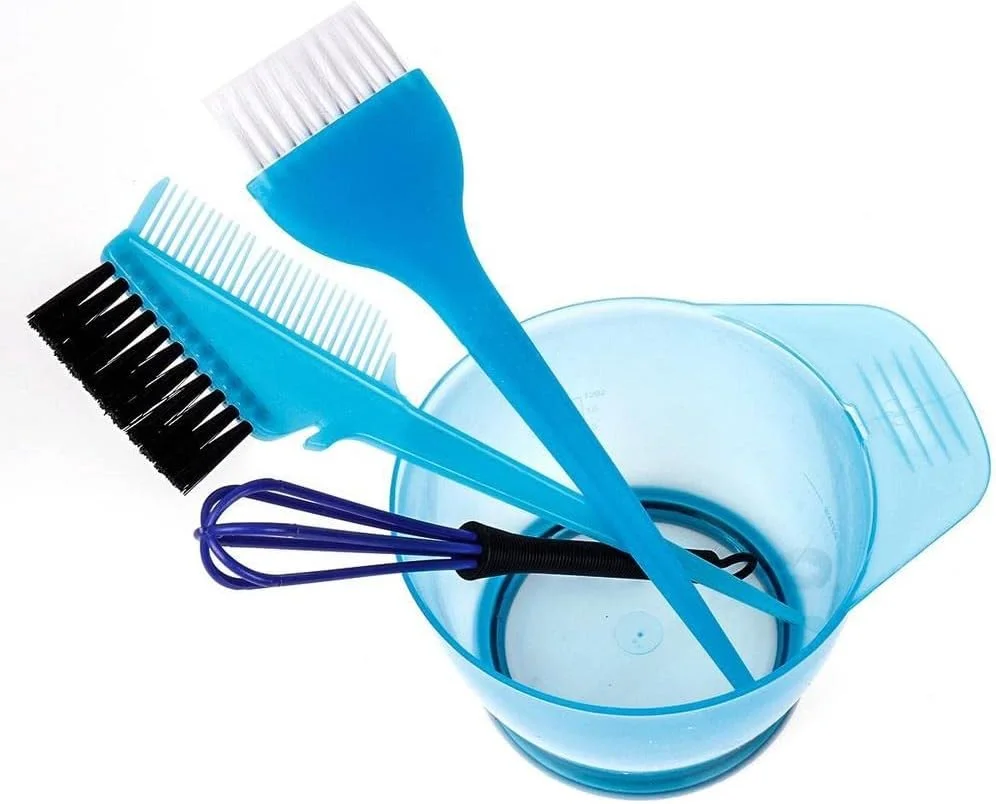 مجموعه کاسه و برس رنگ مو 5 تکه ProBeauty Uae به همراه گوش گیر و مخلوط کن رنگ مو، مناسب برای رنگ کردن مو، آبی مجموعه کاسه و برس رنگ مو 5 تکه ProBeauty Uae به همراه گوش گیر و مخلوط کن رنگ مو، مناسب برای رنگ کردن مو، آبی