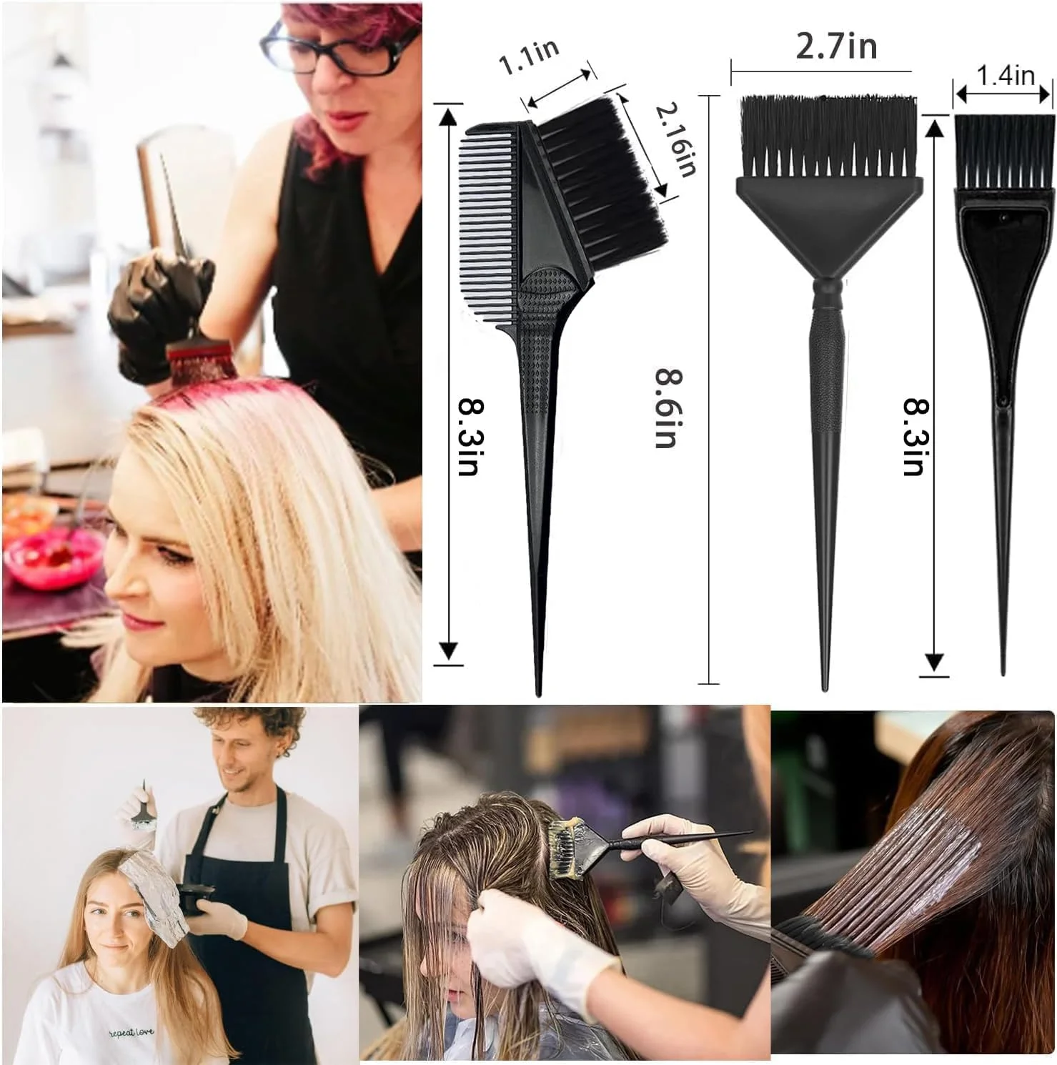 مجموعه 10 عددی حرفه ای رنگ مو برای ترکیب رنگ در خانه، شامل برس رنگ مو، کاسه رنگ مو، گیره مو، گوش گیر برای رنگ کردن مو در خانه و هایلایت سالنی مجموعه 10 عددی حرفه ای رنگ مو برای ترکیب رنگ در خانه، شامل برس رنگ مو، کاسه رنگ مو، گیره مو، گوش گیر برای رنگ کردن مو در خانه و هایلایت سالنی