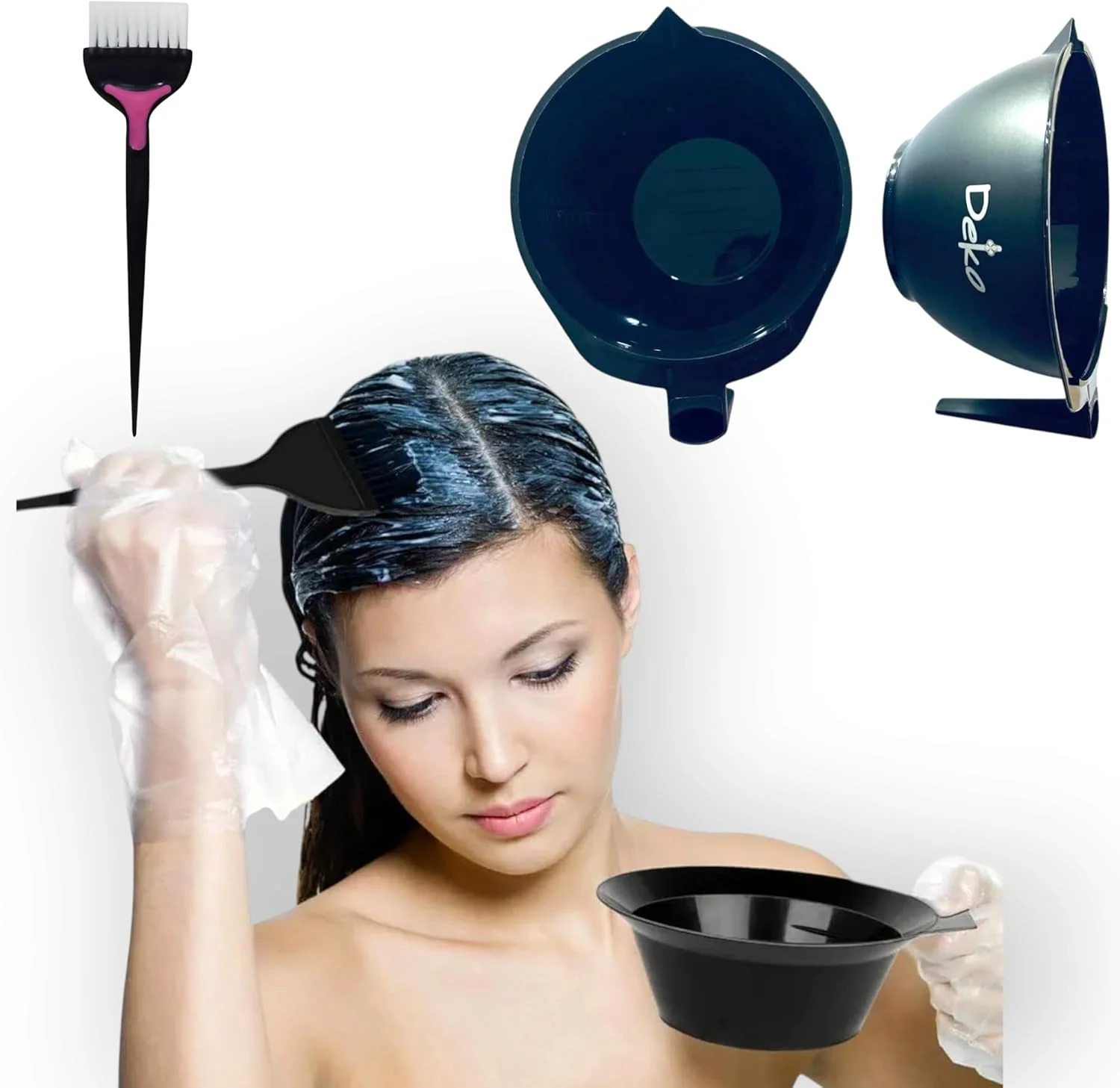 ست کاسه رنگ مو حرفه ای با برس رنگ، کاسه ترکیب رنگ مشکی، کیت رنگ مو ست کاسه رنگ مو حرفه ای با برس رنگ، کاسه ترکیب رنگ مشکی، کیت رنگ مو