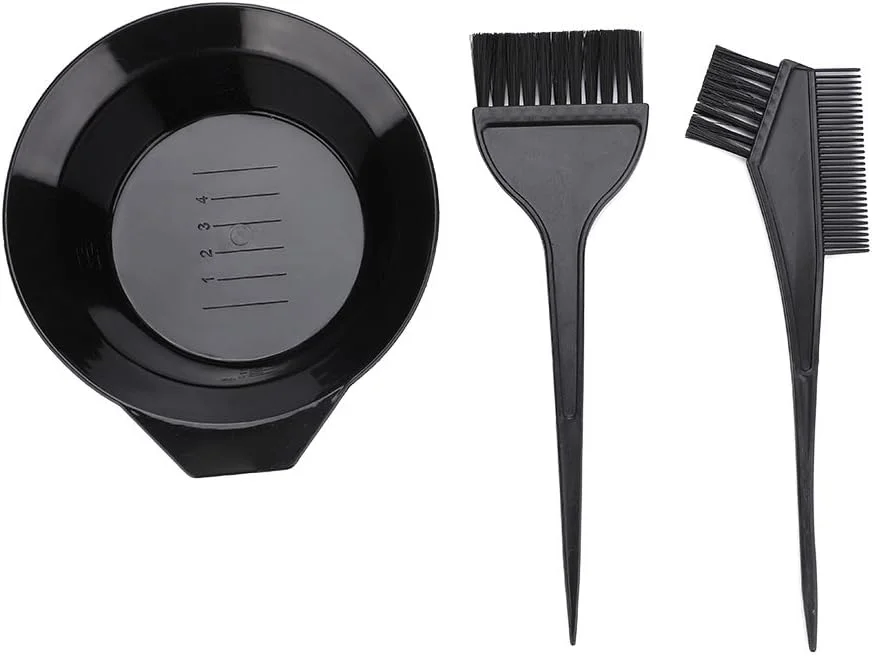 ست ۳ تکه حرفه ای رنگ مو سالنی شامل برس و کاسه رنگ مو - برس رنگ مو و شانه/کاسه مخلوط/ابزار رنگ، ابزارهای عالی برای استفاده از رنگ مو ست ۳ تکه حرفه ای رنگ مو سالنی شامل برس و کاسه رنگ مو - برس رنگ مو و شانه/کاسه مخلوط/ابزار رنگ، ابزارهای عالی برای استفاده از رنگ مو