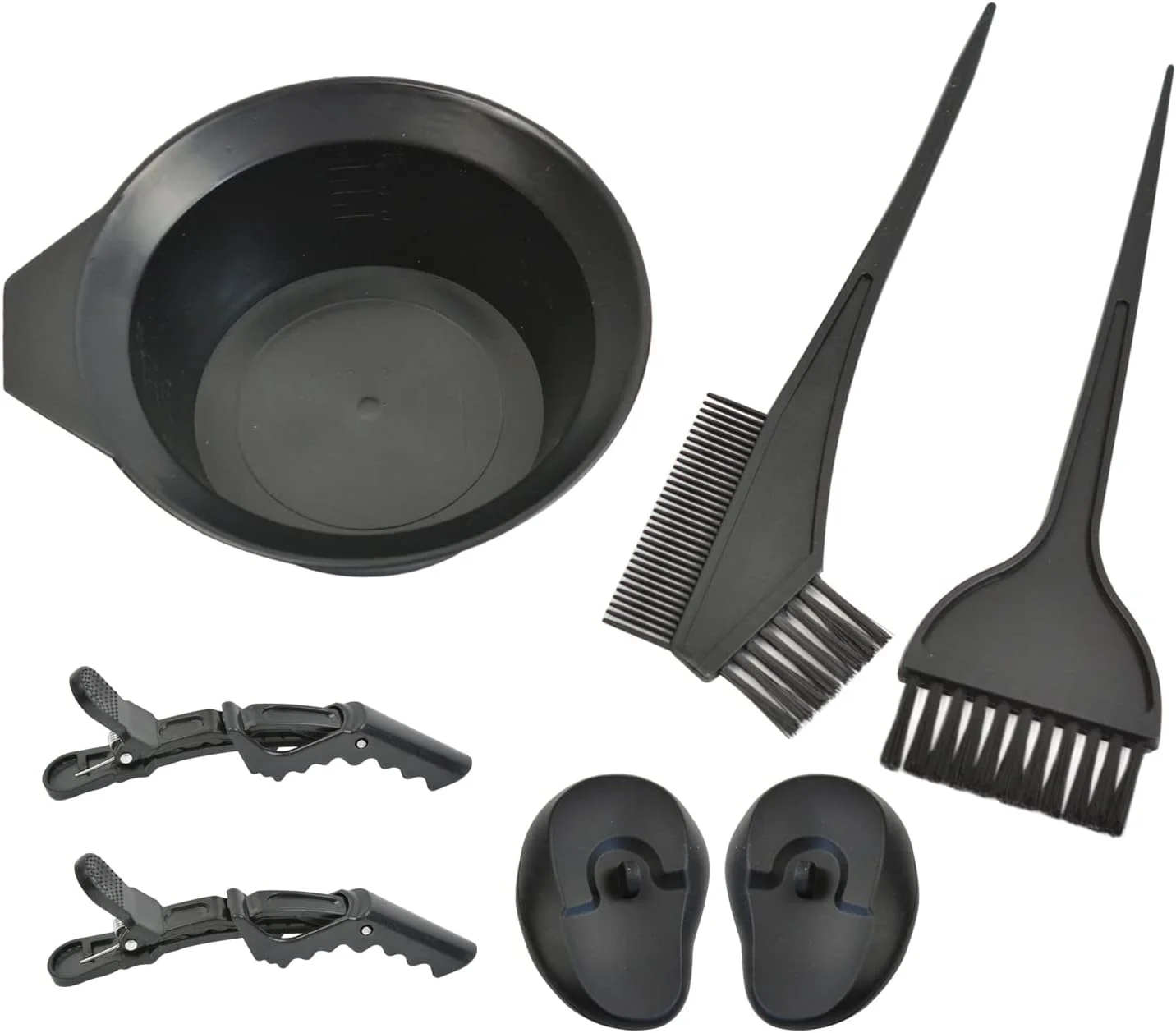 ست 5 تکه حرفه ای رنگ مو شامل کاسه ترکیب رنگ، برس زاویه دار، شانه و گیره مو برای رنگ کردن مو در خانه و سالن ست 5 تکه حرفه ای رنگ مو شامل کاسه ترکیب رنگ، برس زاویه دار، شانه و گیره مو برای رنگ کردن مو در خانه و سالن