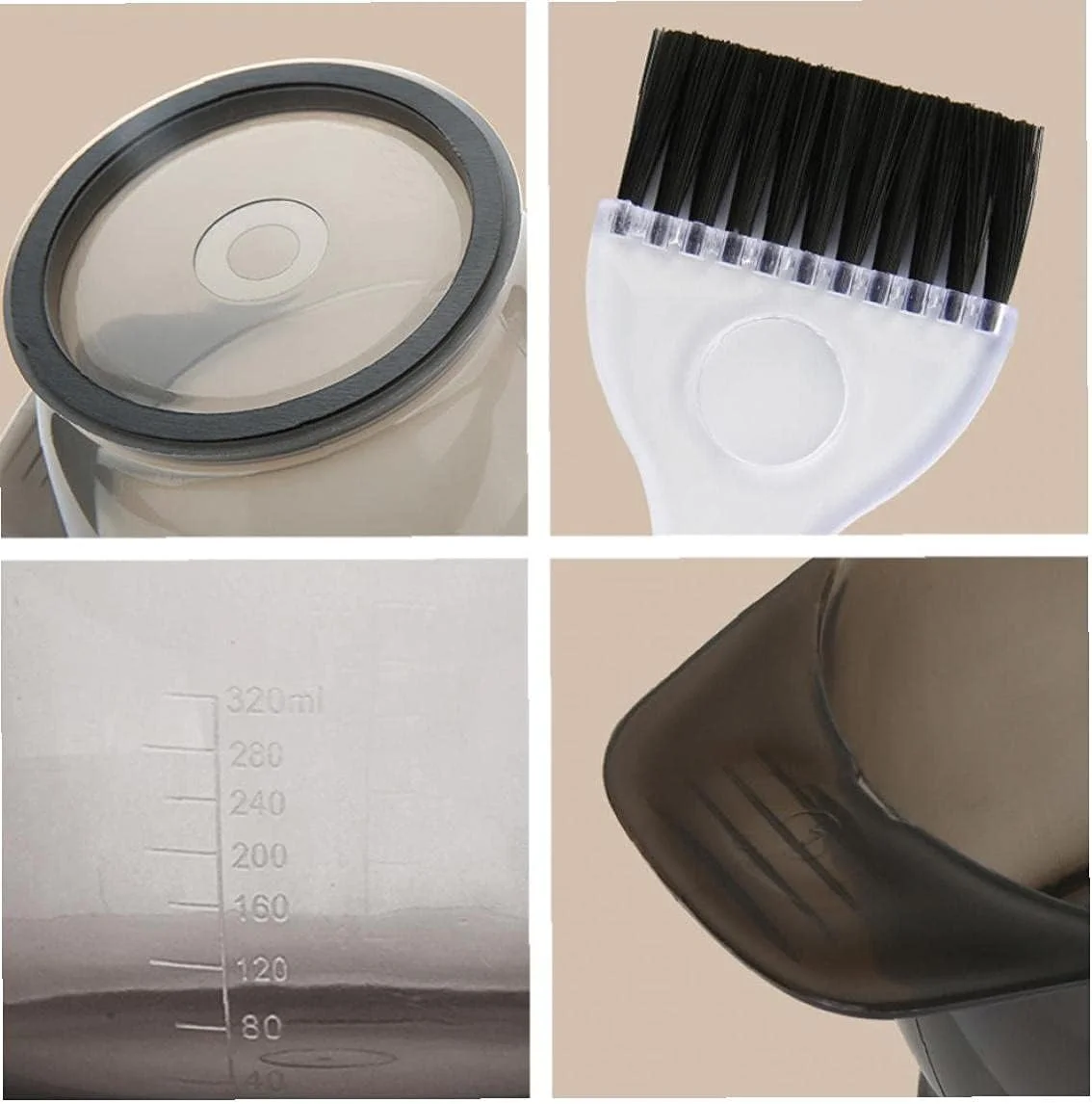 ابزار حرفه ای حالت دهی مو در سالن، کیت رنگ کردن مو، برس رنگ و کاسه رنگ مو، برس رنگ و کاسه مخلوط کردن رنگ برای استفاده از رنگ مو، خاکستری ابزار حرفه ای حالت دهی مو در سالن، کیت رنگ کردن مو، برس رنگ و کاسه رنگ مو، برس رنگ و کاسه مخلوط کردن رنگ برای استفاده از رنگ مو، خاکستری