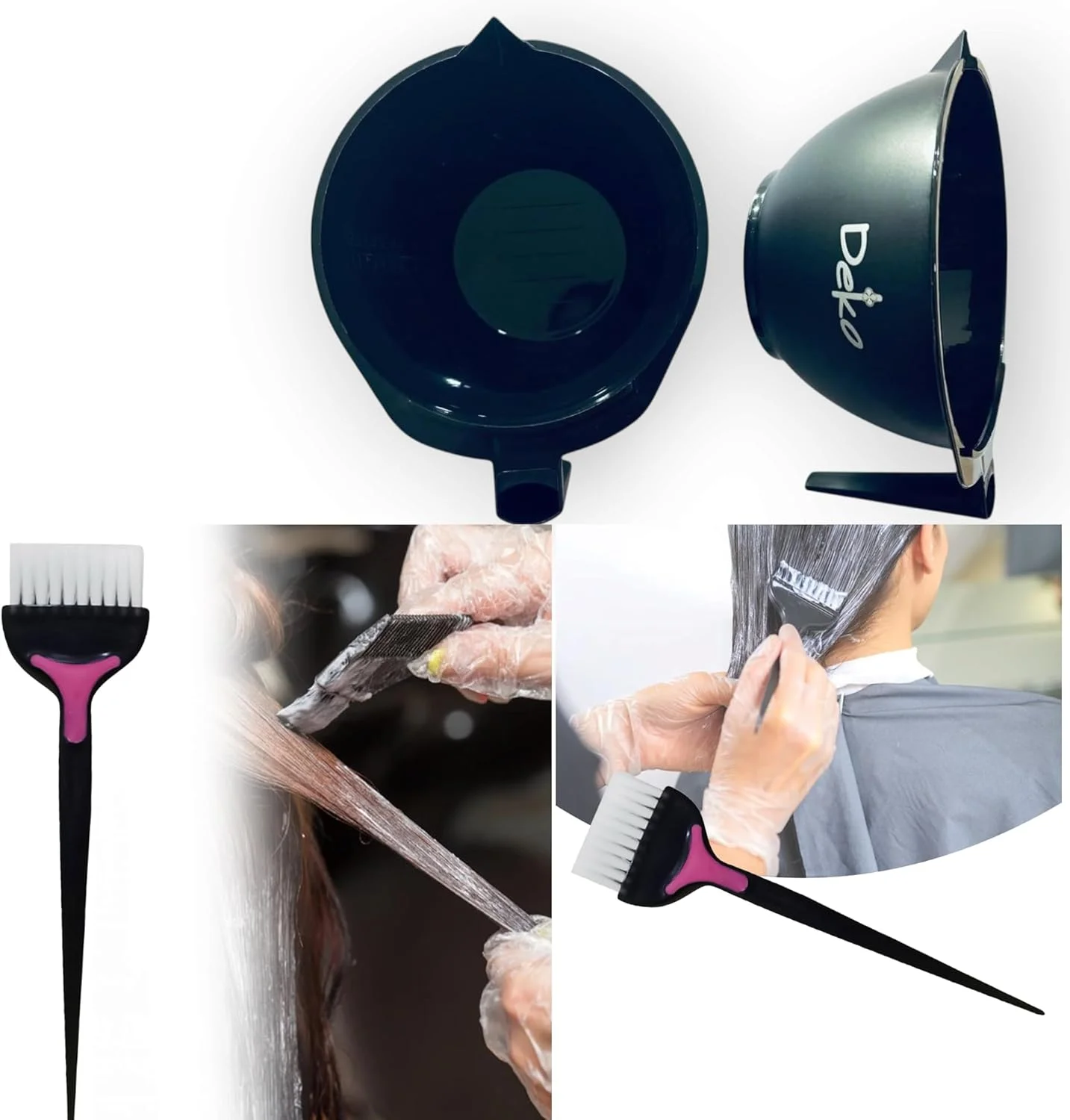 ست کاسه رنگ مو حرفه ای با برس رنگ، کاسه ترکیب رنگ مشکی، کیت رنگ مو ست کاسه رنگ مو حرفه ای با برس رنگ، کاسه ترکیب رنگ مشکی، کیت رنگ مو