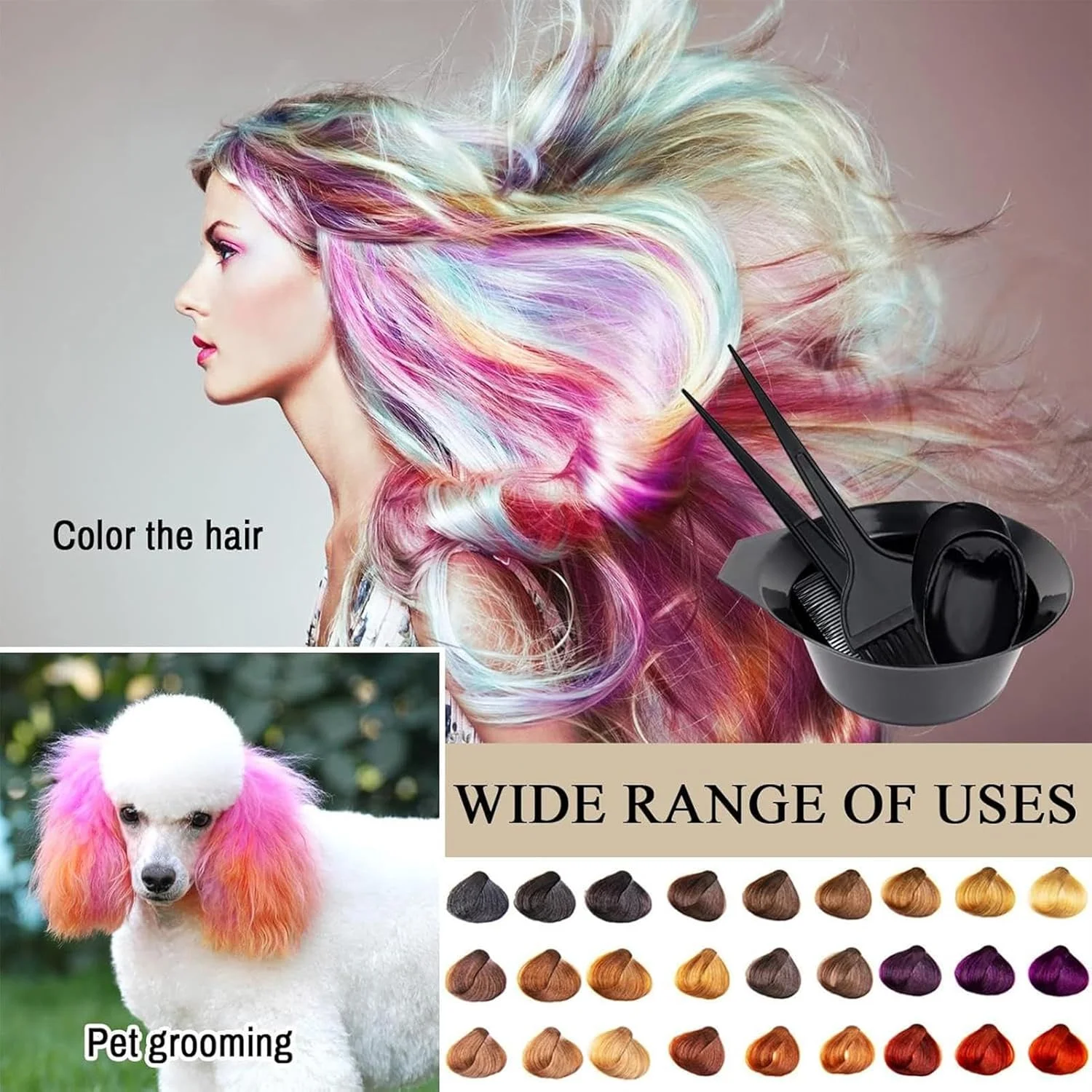 کیت رنگ مو، ابزارهای حرفه ای رنگ کردن مو، کیت رنگ حرفه ای برای سالن، روشن کردن، پوشش موهای سفید، ابرو، منزل، هایلایت کیت رنگ مو، ابزارهای حرفه ای رنگ کردن مو، کیت رنگ حرفه ای برای سالن، روشن کردن، پوشش موهای سفید، ابرو، منزل، هایلایت