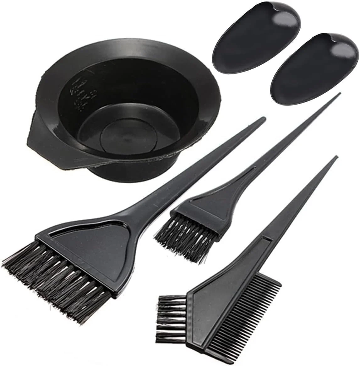 جاده ابریشم - ست رنگ مو 5 تکه شامل برس رنگ مو و کاسه رنگ مو، ابزار رنگ مو برای استفاده شخصی و سالن جاده ابریشم - ست رنگ مو 5 تکه شامل برس رنگ مو و کاسه رنگ مو، ابزار رنگ مو برای استفاده شخصی و سالن