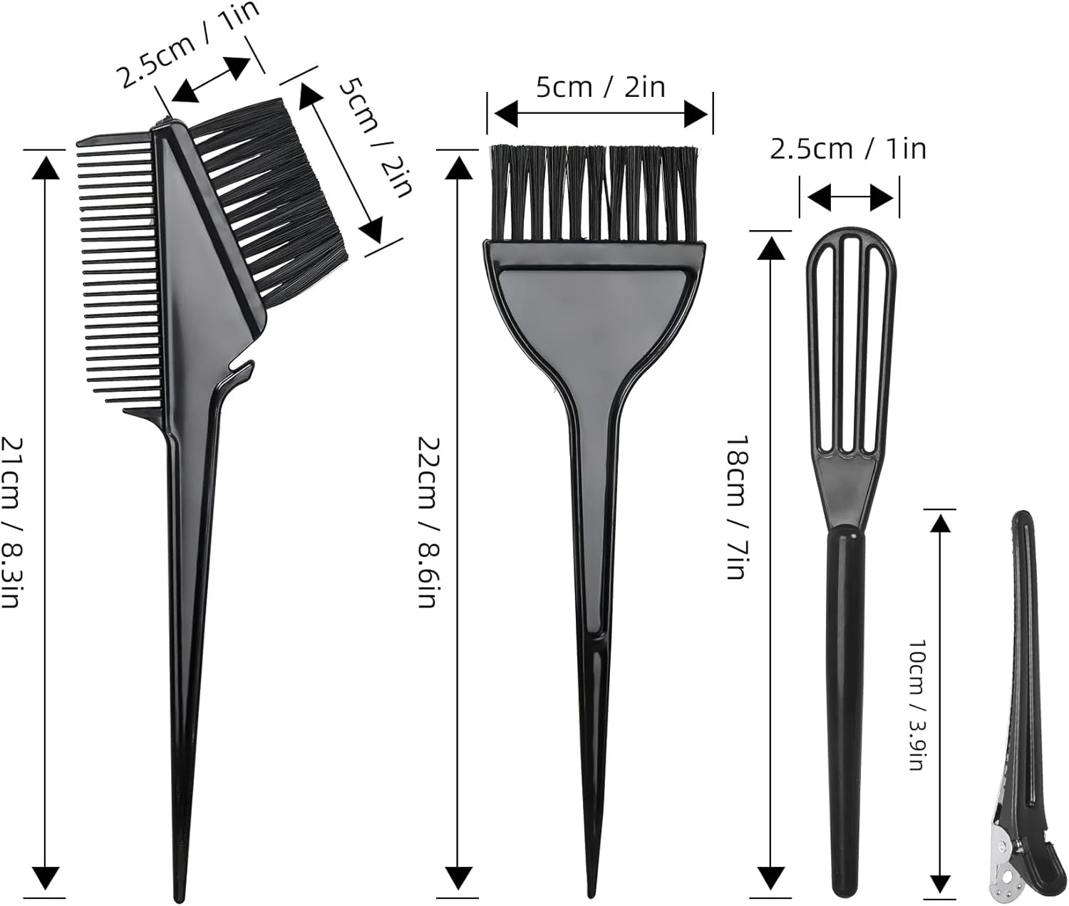 ست رنگ مو روهوا، 12 تکه - شامل برس و کاسه رنگ مو، همزن رنگ مو، گیره مو، دستکش یکبار مصرف، کلاه رنگ و گوشی رنگ مو، ابزار رنگ کردن مو در خانه