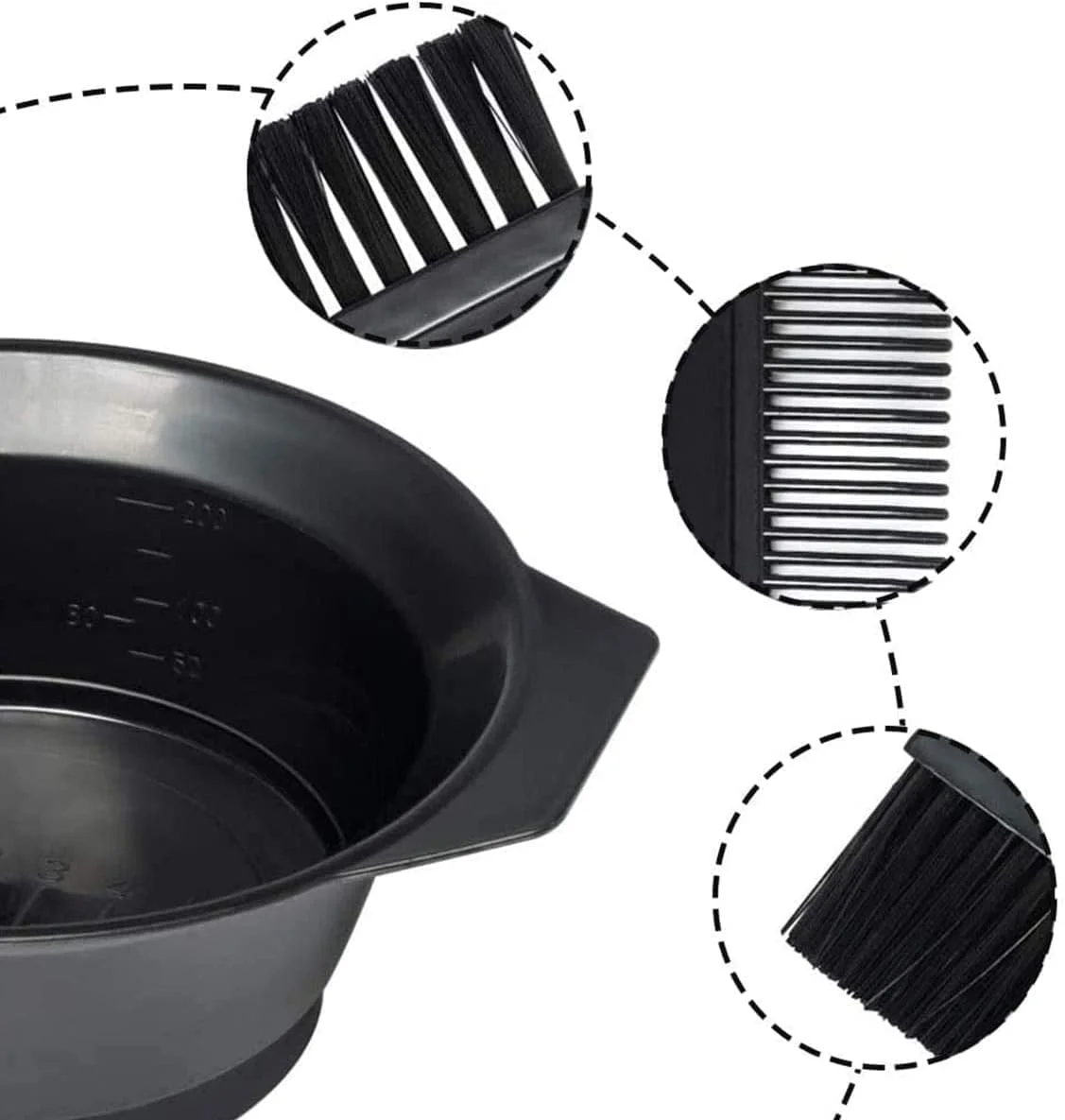 جاده ابریشم - ست رنگ مو 5 تکه شامل برس رنگ مو و کاسه رنگ مو، ابزار رنگ مو برای استفاده شخصی و سالن جاده ابریشم - ست رنگ مو 5 تکه شامل برس رنگ مو و کاسه رنگ مو، ابزار رنگ مو برای استفاده شخصی و سالن