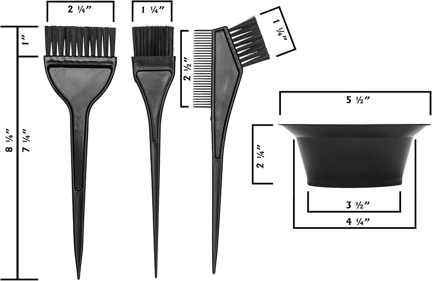 ست کاسه و برس رنگ مو SATOHA، کیت ابزار عالی برای رنگ کردن و استفاده از رنگ مو، ست 7 تکه ست کاسه و برس رنگ مو SATOHA، کیت ابزار عالی برای رنگ کردن و استفاده از رنگ مو، ست 7 تکه