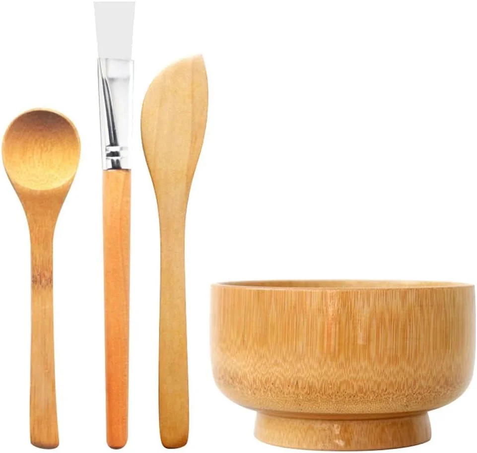 ست کاسه ماسک شامل کاسه، قاشق، کاردک و برس بامبو، مناسب برای مخلوط کردن ماسک صورت، ماسک گِلی و سایر محصولات مراقبت از پوست، قابل استفاده در منزل و سالن آرایشی ست کاسه ماسک شامل کاسه، قاشق، کاردک و برس بامبو، مناسب برای مخلوط کردن ماسک صورت، ماسک گِلی و سایر محصولات مراقبت از پوست، قابل استفاده در منزل و سالن آرایشی