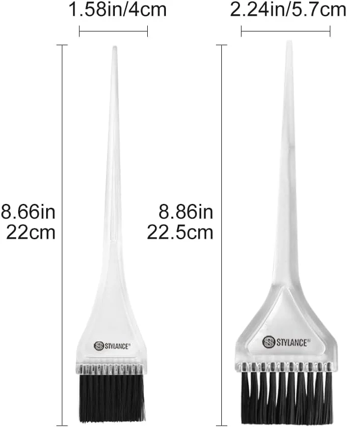 ست رنگ موی حرفه ای سالن استایلنس 4 تکه، شامل برس رنگ مو، کاسه ترکیب رنگ، فنجان اندازه گیری، ابزار رنگ کردن مو برای استفاده شخصی در سالن