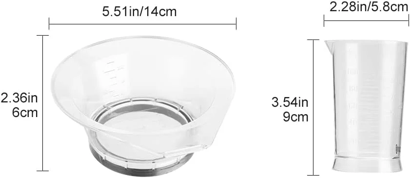 ست رنگ موی حرفه ای سالن استایلنس 4 تکه، شامل برس رنگ مو، کاسه ترکیب رنگ، فنجان اندازه گیری، ابزار رنگ کردن مو برای استفاده شخصی در سالن