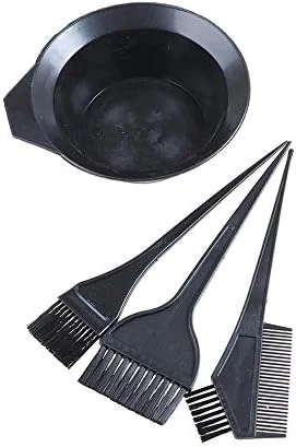 ست رنگ مو شامل کاسه ترکیب رنگ، برس بزرگ، برس کوچک و برس شانه دار، مناسب برای استفاده در منزل و سالن (#1) ست رنگ مو شامل کاسه ترکیب رنگ، برس بزرگ، برس کوچک و برس شانه دار، مناسب برای استفاده در منزل و سالن (#1)