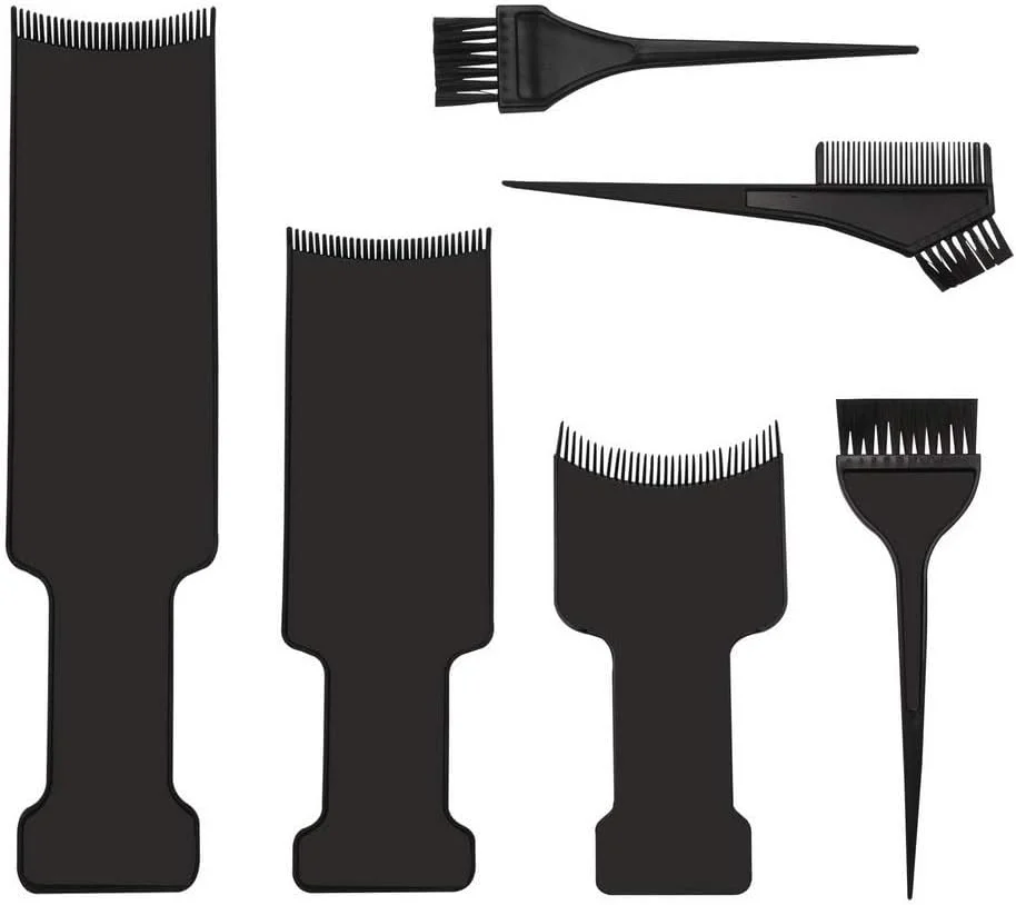 مجموعه 6 عددی تخته رنگ مو تزویق به همراه شانه دندانه دار، فویل و برس برای رنگ کردن مو، مراقبت از مو، شانه مخصوص رنگ و صفحه فویل مجموعه 6 عددی تخته رنگ مو تزویق به همراه شانه دندانه دار، فویل و برس برای رنگ کردن مو، مراقبت از مو، شانه مخصوص رنگ و صفحه فویل