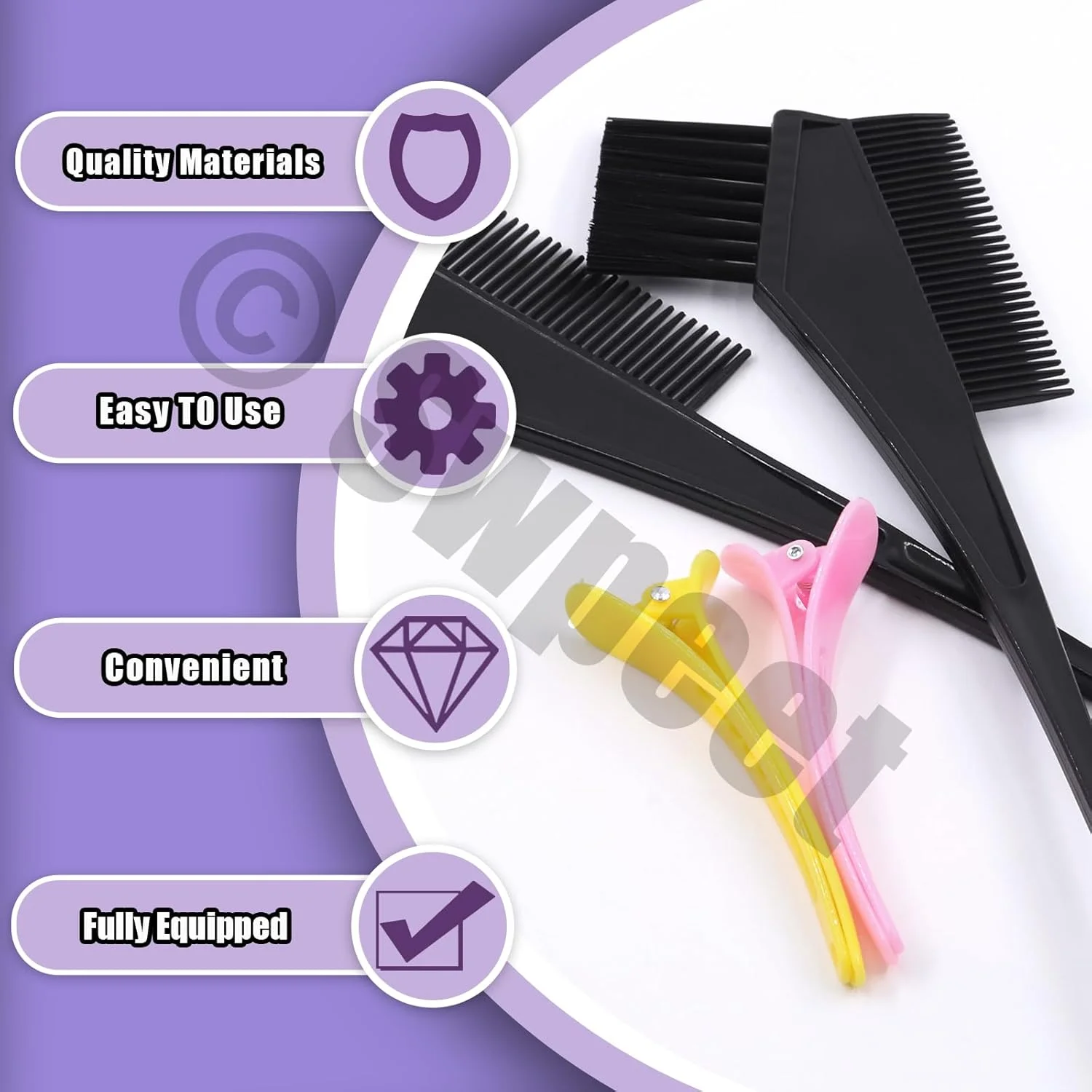 مجموعه رنگ مو 22 تکه Swpeet، شامل 3 کلاه رنگ مو PVC رنگی با ابزار حالت دهی، شال یکبار مصرف رنگ مو با دستکش، برس رنگ، کاسه مخلوط، شانه زاویه دار و گیره برای رنگ کردن مو در خانه مجموعه رنگ مو 22 تکه Swpeet، شامل 3 کلاه رنگ مو PVC رنگی با ابزار حالت دهی، شال یکبار مصرف رنگ مو با دستکش، برس رنگ، کاسه مخلوط، شانه زاویه دار و گیره برای رنگ کردن مو در خانه