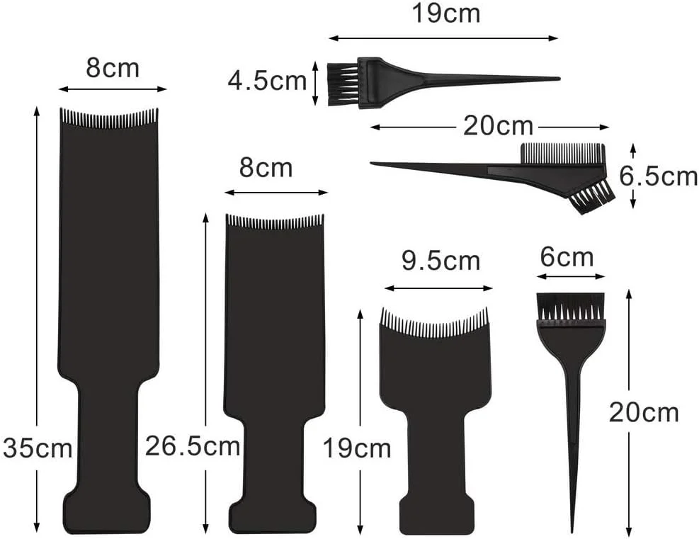 مجموعه 6 عددی تخته رنگ مو تزویق به همراه شانه دندانه دار، فویل و برس برای رنگ کردن مو، مراقبت از مو، شانه مخصوص رنگ و صفحه فویل مجموعه 6 عددی تخته رنگ مو تزویق به همراه شانه دندانه دار، فویل و برس برای رنگ کردن مو، مراقبت از مو، شانه مخصوص رنگ و صفحه فویل