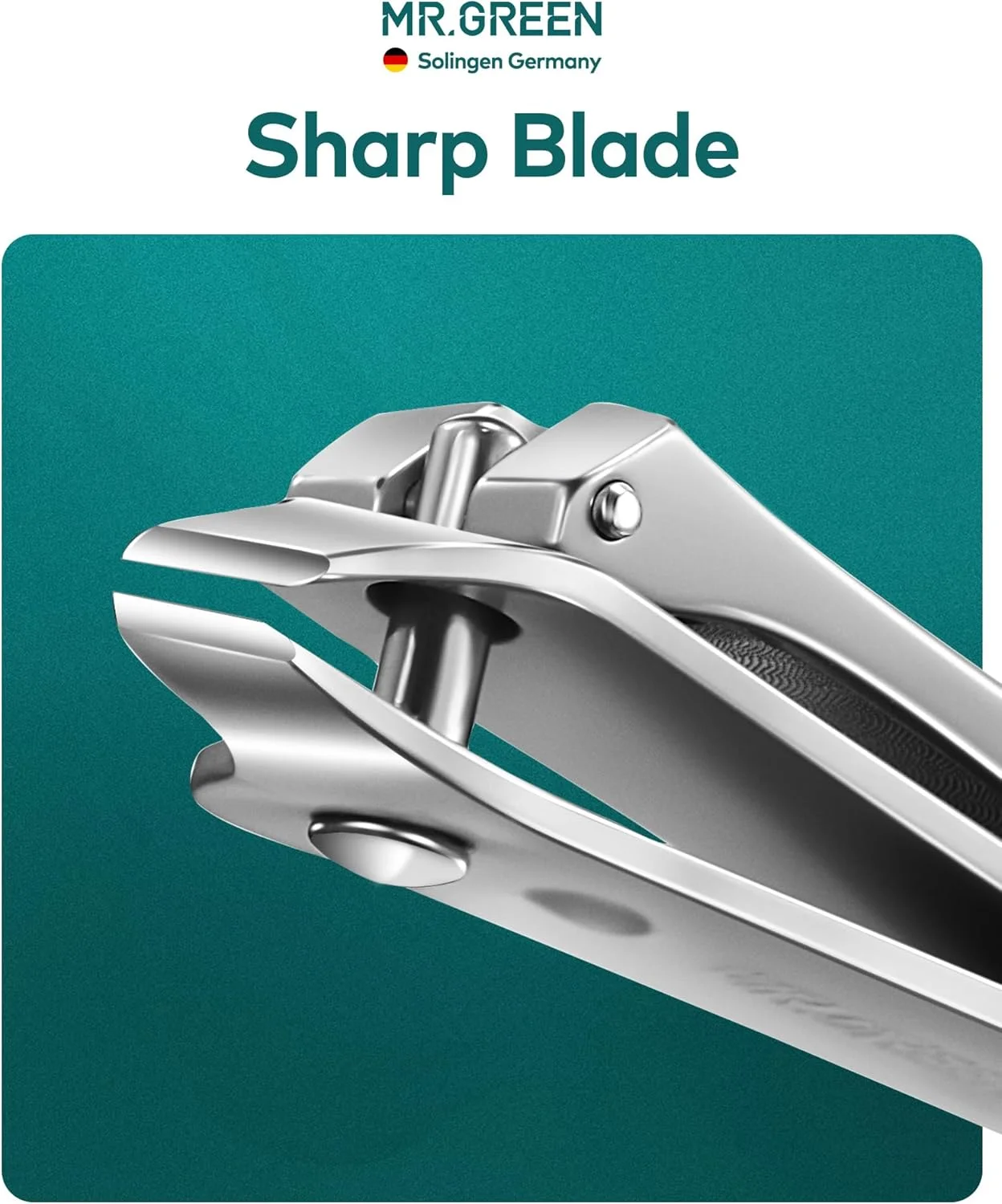 ناخن گیر اریب MR.GREEN با سوهان ناخن نانو، ناخن گیر حرفه ای استیل ضد زنگ درجه پزشکی برای ناخن های ضخیم، ناخن گیر تیز و بادوام برای آقایان و بانوان