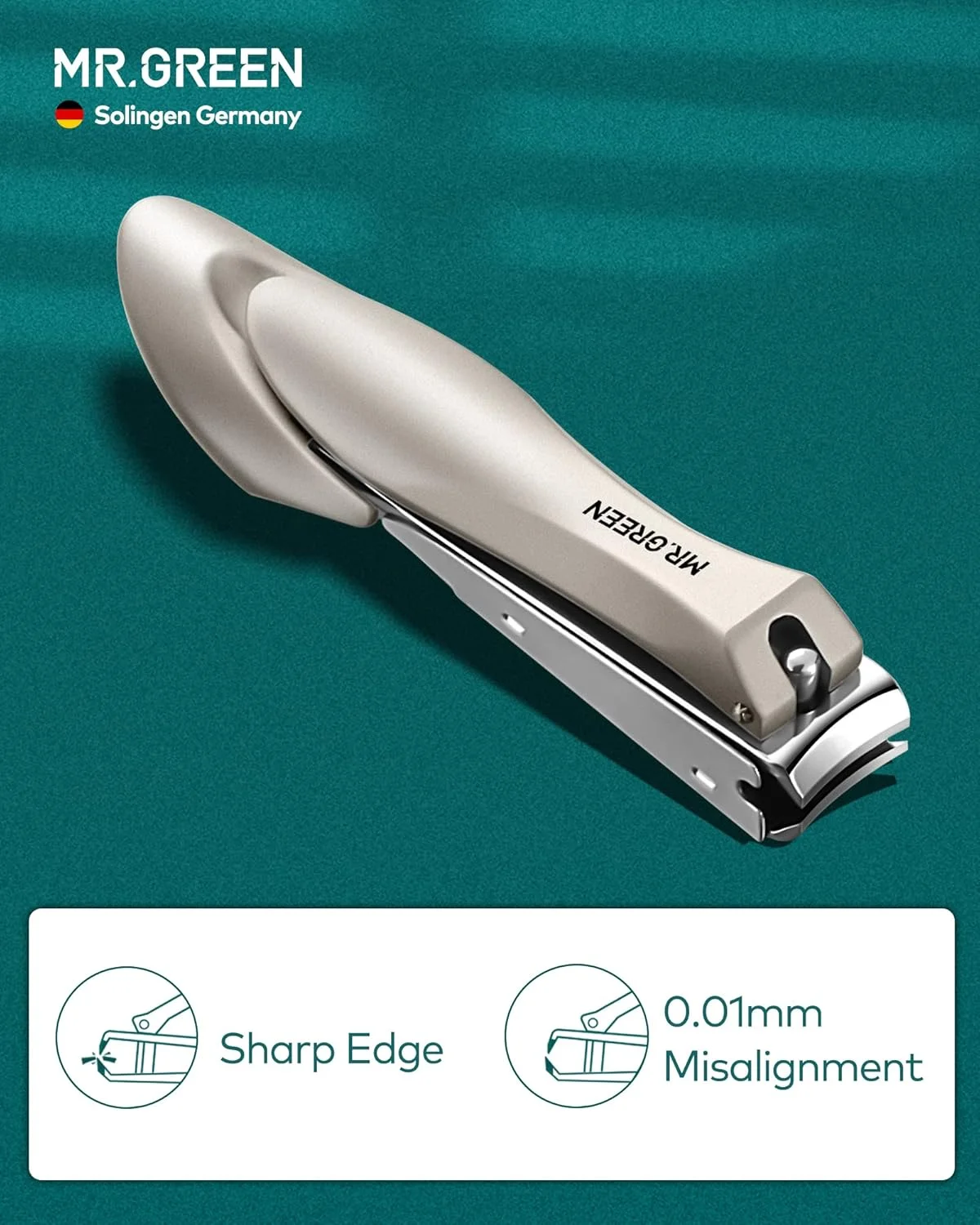 ست سه تکه ناخن گیر استیل ضد زنگ MR.GREEN، ست مانیکور و پدیکور صورتی با ناخن گیر، سوهان ناخن شیشه ای و موچین، کیت پیرایش درجه پزشکی با جعبه هدیه مسافرتی برای مردان و زنان