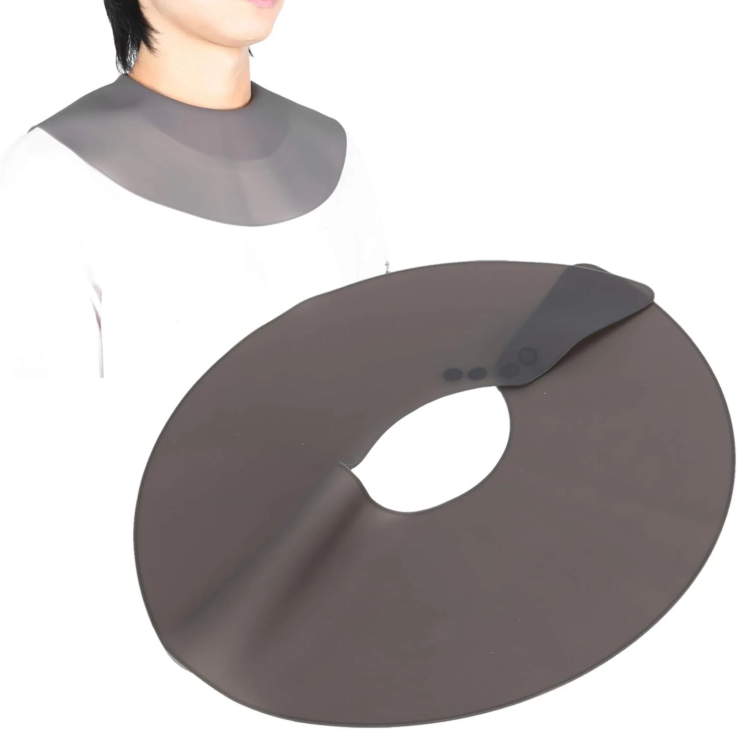 یقه اصلاح مو Brrnoo، یقه اصلاح موی آرایشگاه، محافظ گردن سیلیکونی مشکی برای رنگ کردن مو، شنل رنگ موی آرایشگر یقه اصلاح مو Brrnoo، یقه اصلاح موی آرایشگاه، محافظ گردن سیلیکونی مشکی برای رنگ کردن مو، شنل رنگ موی آرایشگر