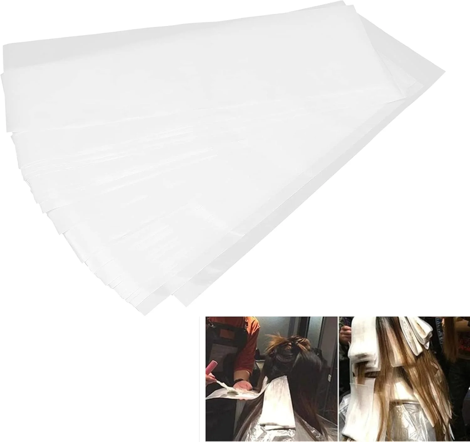 کاغذ رنگ مو سالنی Brrnoo، بسته 100 عددی، کاغذهای رنگ موی قابل استفاده مجدد، ورقه جداکننده رنگ و فر کننده مو برای آرایشگاه کاغذ رنگ مو سالنی Brrnoo، بسته 100 عددی، کاغذهای رنگ موی قابل استفاده مجدد، ورقه جداکننده رنگ و فر کننده مو برای آرایشگاه