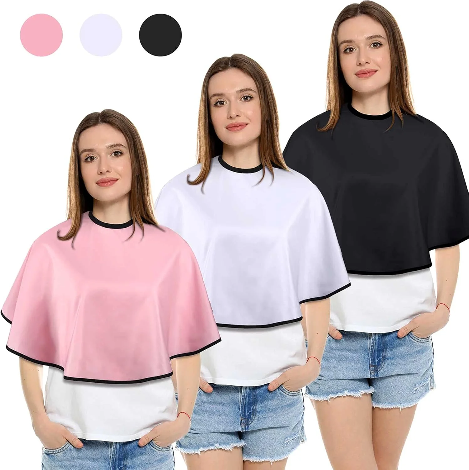 3 عدد پیشبند آرایشی برای مشتری، پیشبند اصلاح صورت، پیشبند رنگ مو، پیشبند کوتاه آرایشگاهی، روپوش کوتاه آرایشگری برای لوازم جانبی آرایشگر، 3 رنگ 3 عدد پیشبند آرایشی برای مشتری، پیشبند اصلاح صورت، پیشبند رنگ مو، پیشبند کوتاه آرایشگاهی، روپوش کوتاه آرایشگری برای لوازم جانبی آرایشگر، 3 رنگ