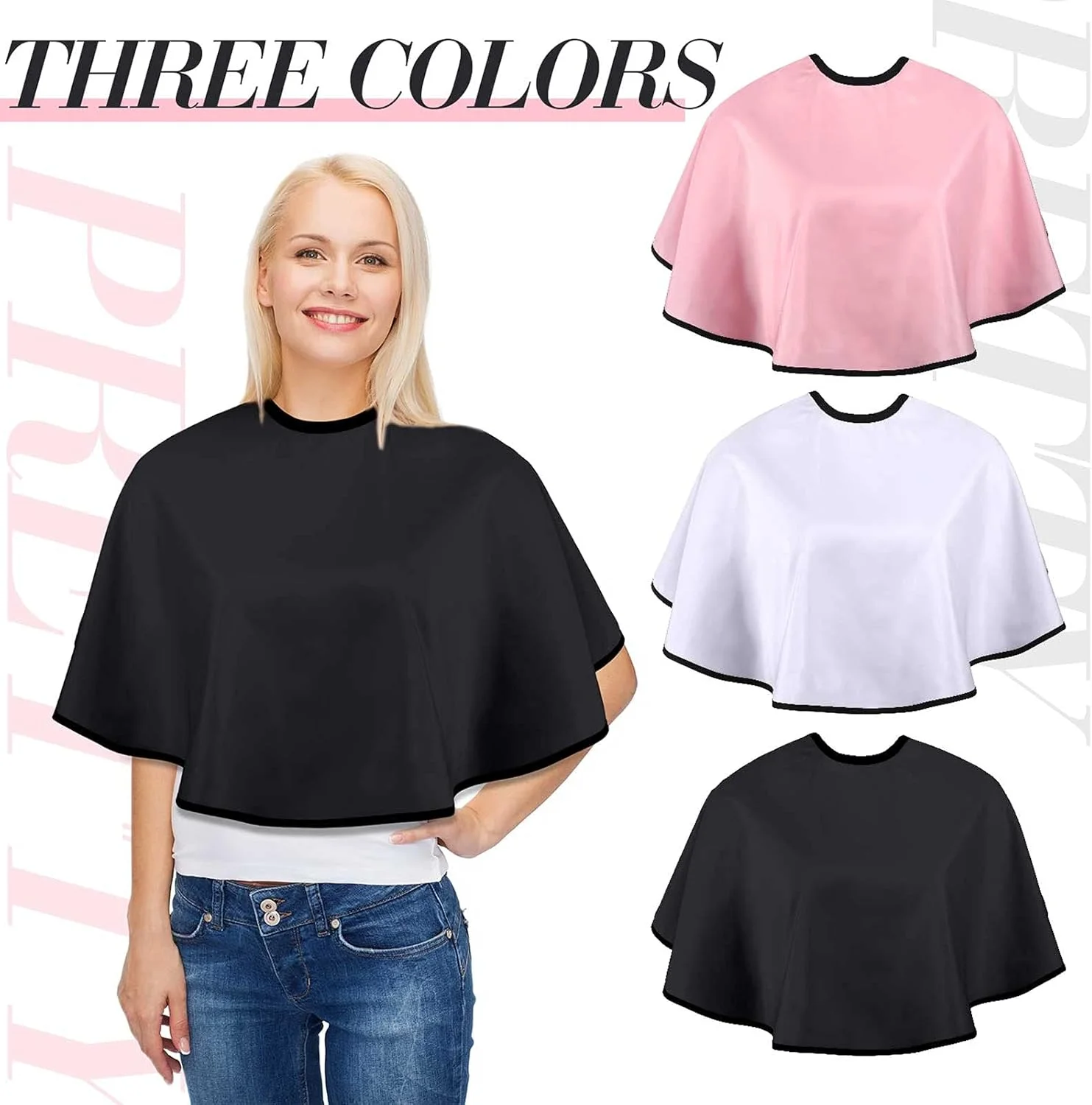 3 عدد پیشبند آرایشی برای مشتری، پیشبند اصلاح صورت، پیشبند رنگ مو، پیشبند کوتاه آرایشگاهی، روپوش کوتاه آرایشگری برای لوازم جانبی آرایشگر، 3 رنگ 3 عدد پیشبند آرایشی برای مشتری، پیشبند اصلاح صورت، پیشبند رنگ مو، پیشبند کوتاه آرایشگاهی، روپوش کوتاه آرایشگری برای لوازم جانبی آرایشگر، 3 رنگ