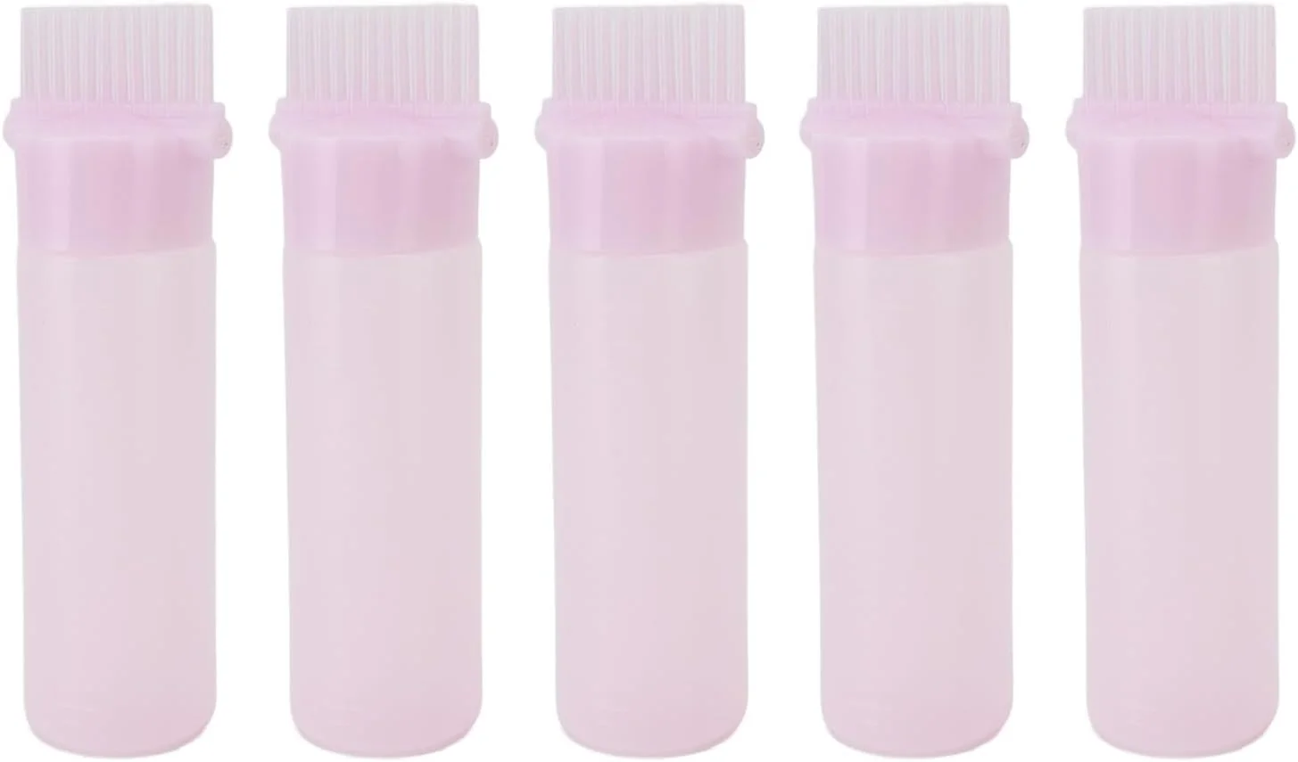 اپلیکاتور روغن مو، 5 عدد بطری اپلیکاتور شانه ریشه با مقیاس مدرج برای آرایشگاه، ساخته شده از مواد پلاستیکی درجه یک