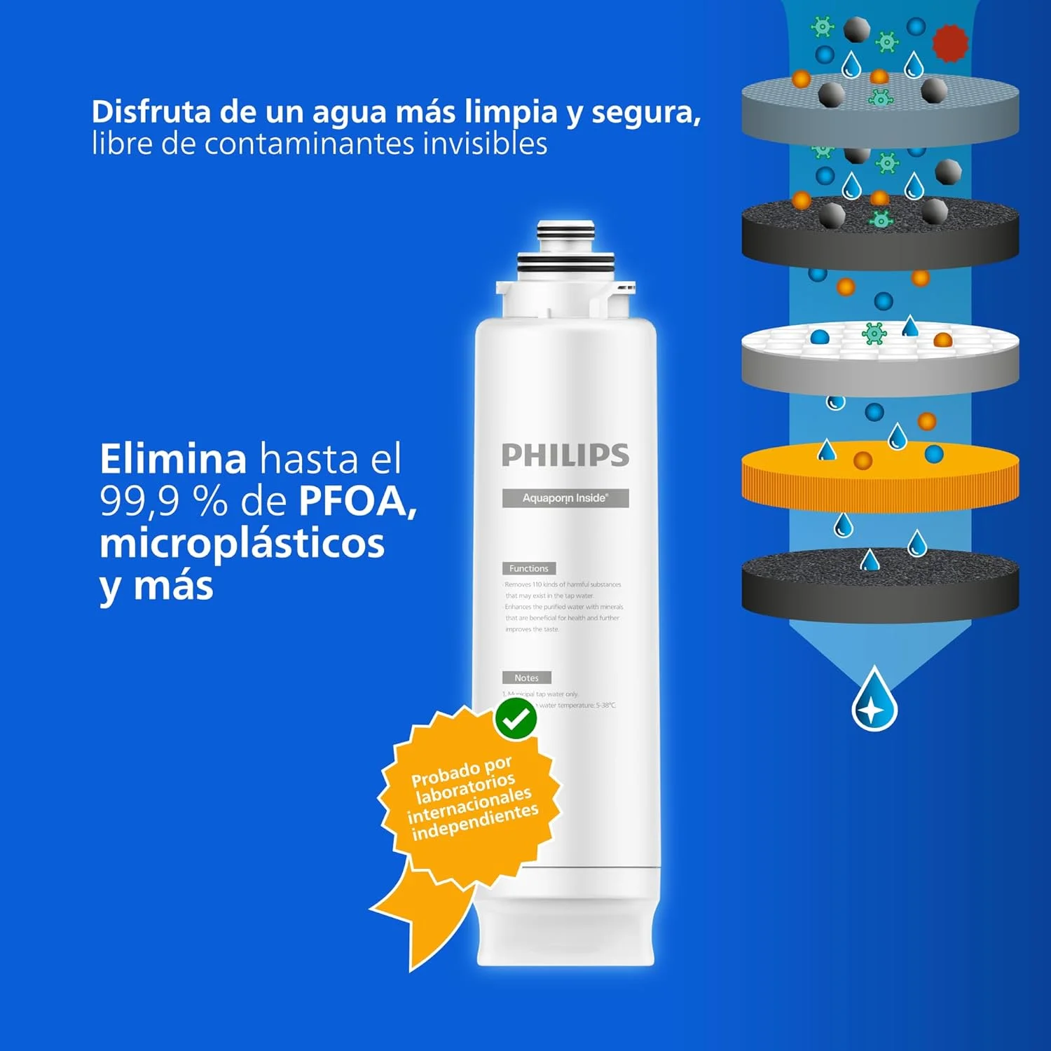 دستگاه تصفیه آب اسمز معکوس فیلیپس مدل ADD6912BK/10: حذف کننده تا 110 ماده مضر، گرمایش و سرمایش فوری، عمر فیلتر 1 ساله دستگاه تصفیه آب اسمز معکوس فیلیپس مدل ADD6912BK/10: حذف کننده تا 110 ماده مضر، گرمایش و سرمایش فوری، عمر فیلتر 1 ساله