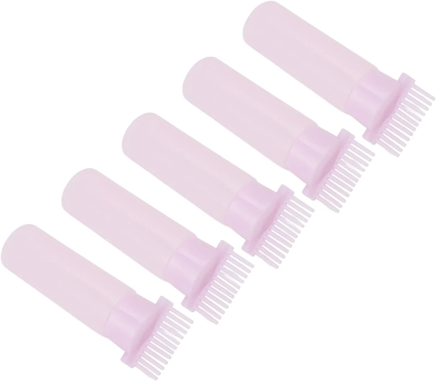 اپلیکاتور روغن مو، 5 عدد بطری اپلیکاتور شانه ریشه با مقیاس مدرج برای آرایشگاه، ساخته شده از مواد پلاستیکی درجه یک