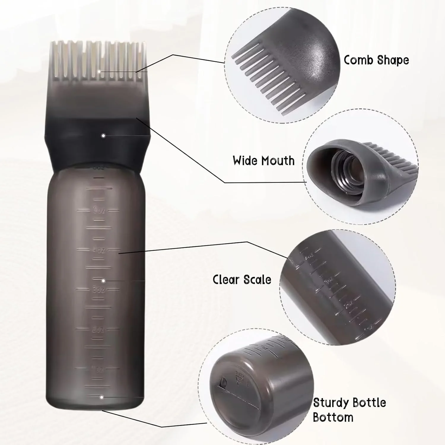 اپلیکاتور روغن مو، پخش کننده روغن مو، اپلیکاتور روغن کاری مو 160 میلی لیتری، بطری اپلیکاتور برای ریشه مو، به همراه بطری اسپری 200 میلی لیتری برای آرایشگران، رنگ کردن و مراقبت