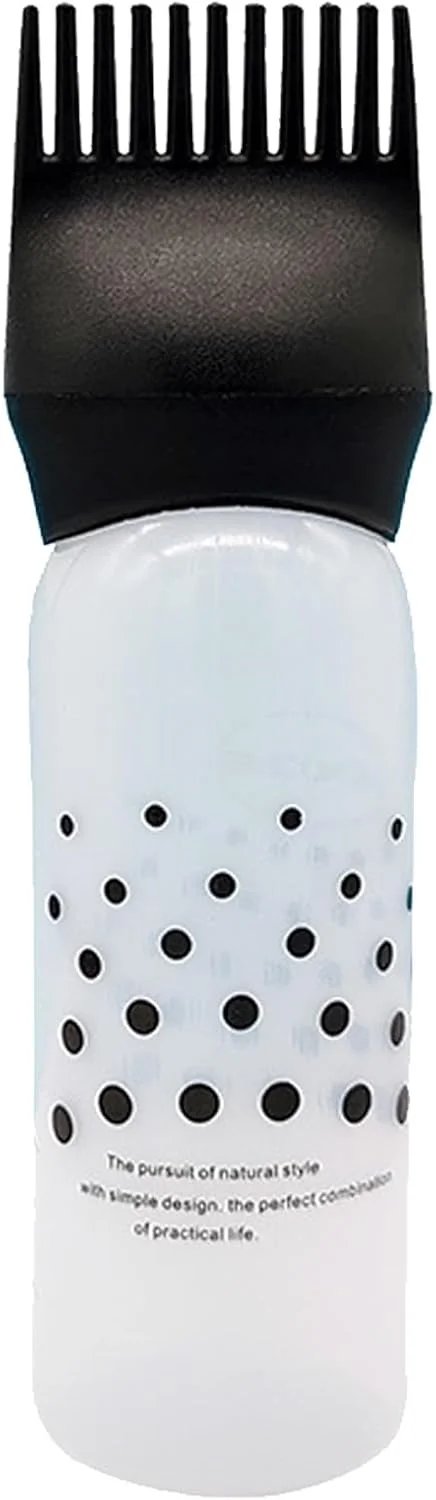 بطری روغن مو، 1 عدد، برس اپلیکاتور شانه ریشه، بطری روغن سبک وزن برای مو، برای درمان پوست سر، روغن های ضروری و رنگ مو