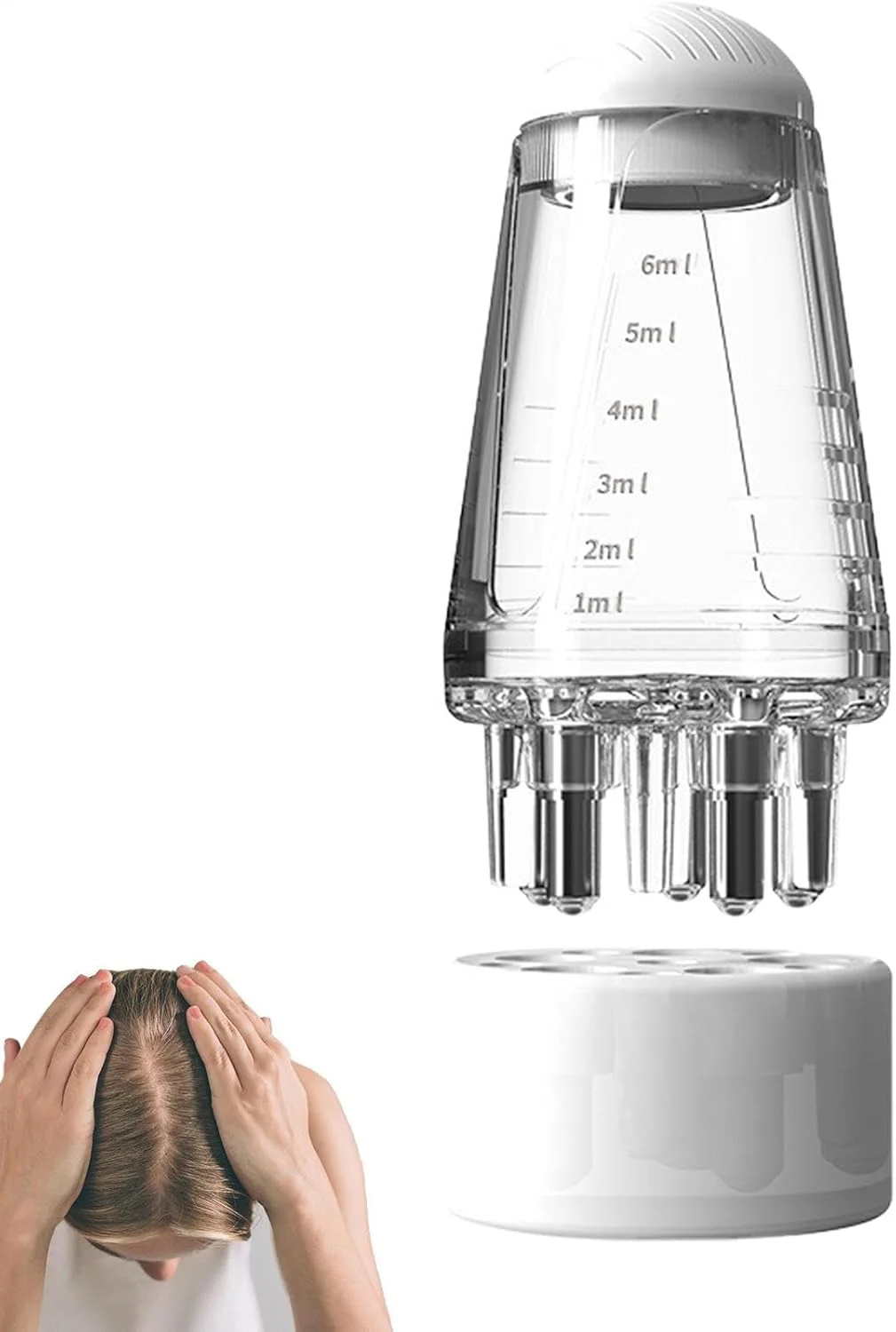 اپلیکاتور روغن مو | ماساژور سر، شانه بطری روغن زدن قابل حمل برای مراقبت از مو