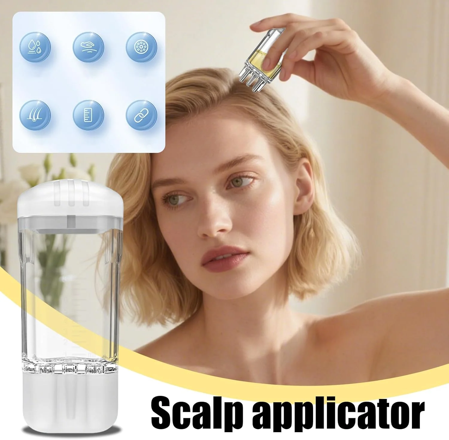 اپلیکاتور روغن مو، شانه ماساژ پخش کننده روغن مو قابل حمل برای بانوان، لوازم کوچک مراقبت شخصی برای دختر، خانواده، مردان، همسر، نوجوانان، پدر بزرگ، پسر، زنان