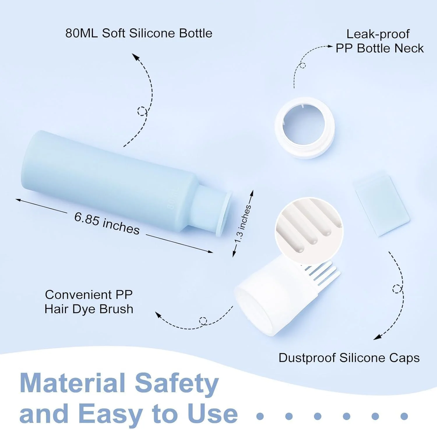 اپلیکاتور روغن مو، ست 2 عددی بطری سیلیکونی ضد نشت با نوک شانه ای، اپلیکاتور حرفه ای برای روغن ها و سرم های مو اپلیکاتور روغن مو، ست 2 عددی بطری سیلیکونی ضد نشت با نوک شانه ای، اپلیکاتور حرفه ای برای روغن ها و سرم های مو